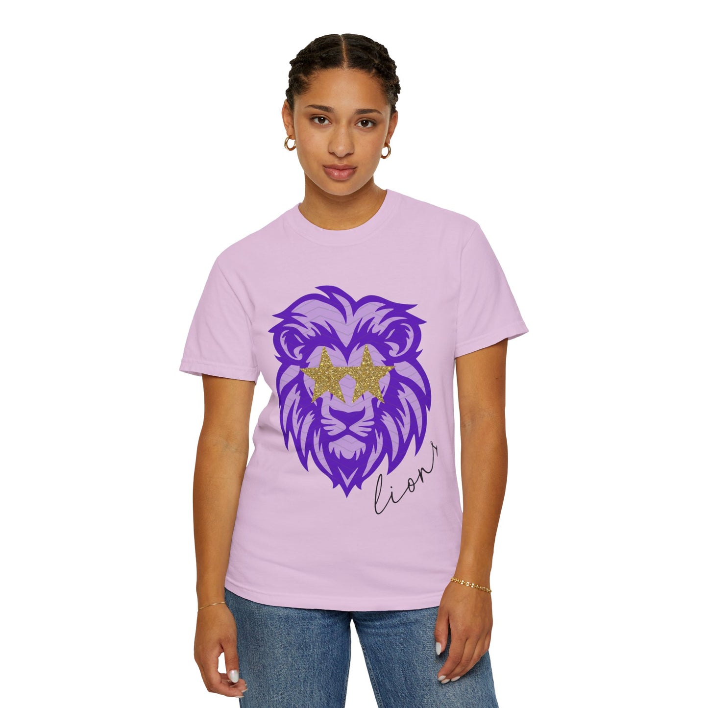 Purple Lion Graphic T-Shirt