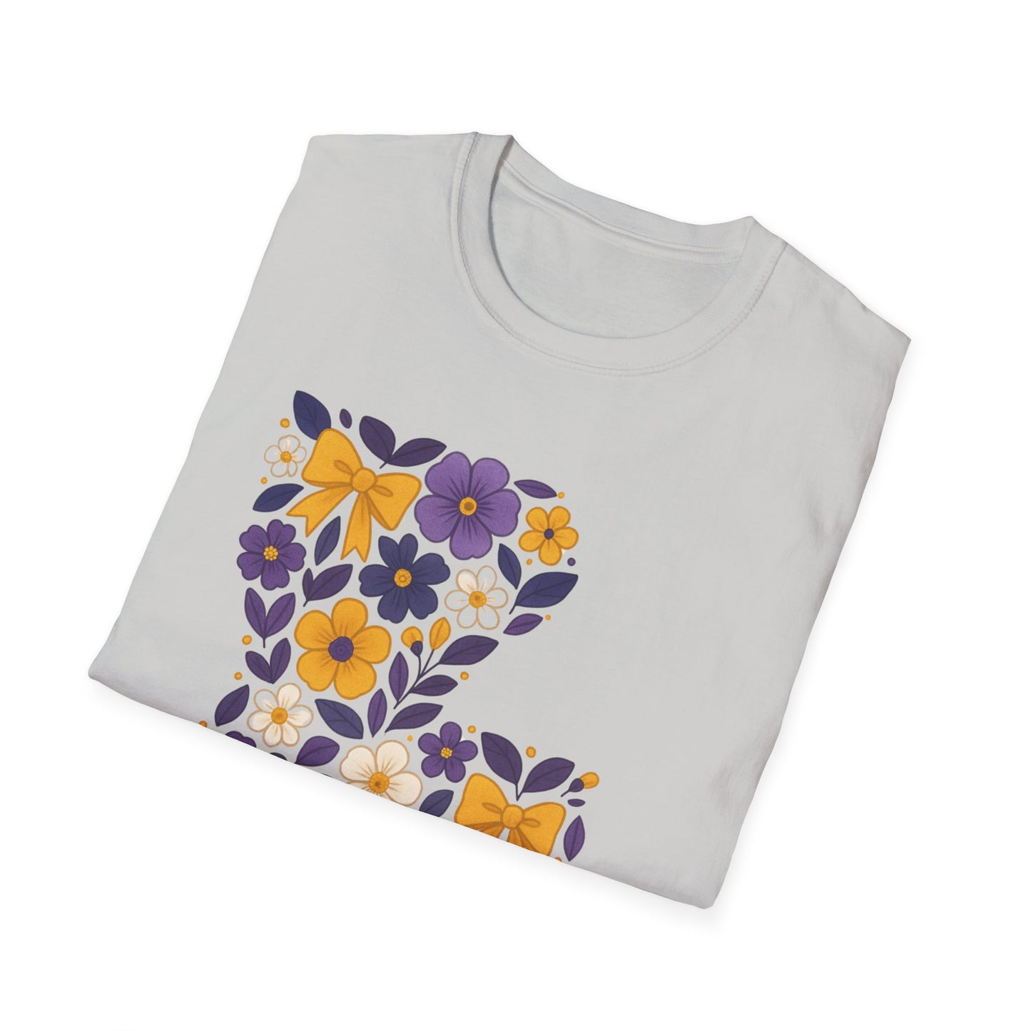 Louisiana Floral Graphic Tee, Casual Unisex T-Shirt, Spring Fashion, Gift for Nature Lovers, Summer Outfit, Southern Pride