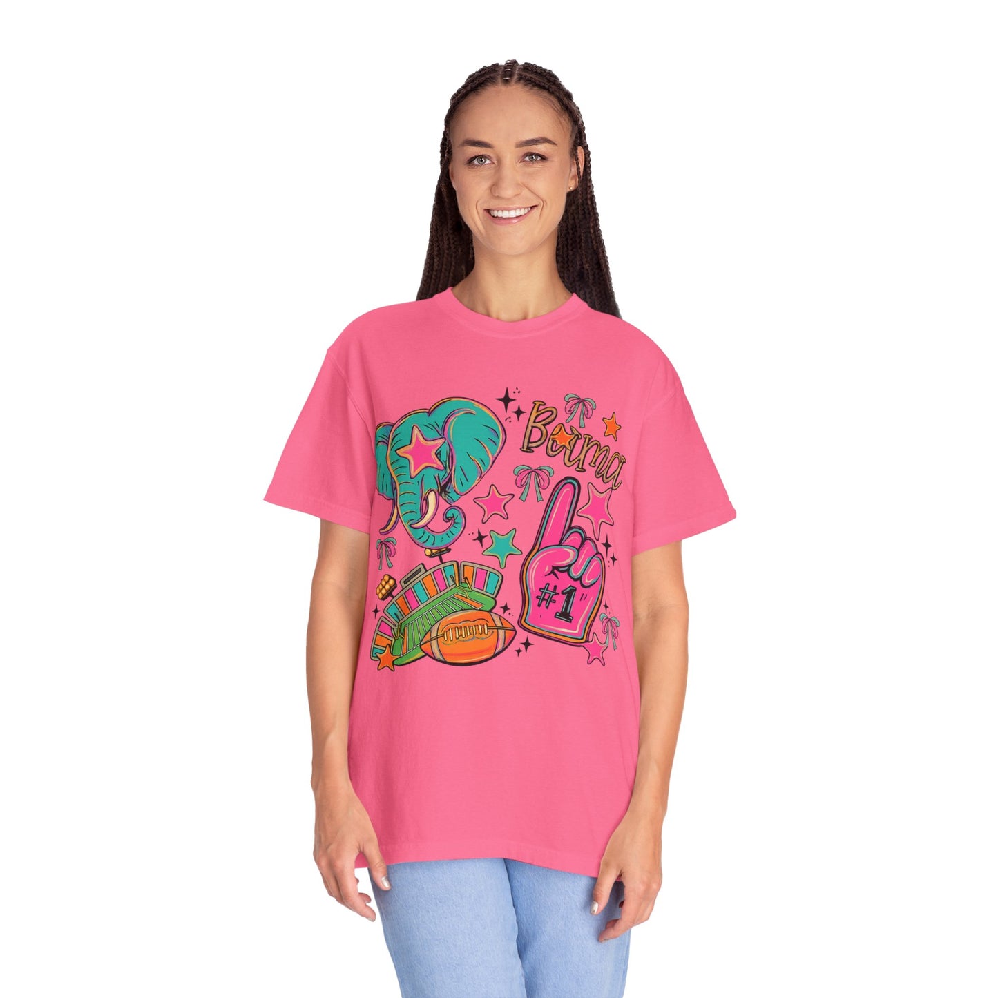 Preppy Neon Elephant Fan T-Shirt