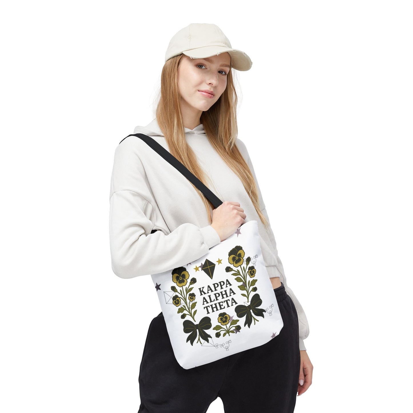 Floral Sorority Tote Bag | Kappa Alpha Theta, Eco-Friendly Bag, Gift for Sisters, College Accessory, Summer Outing Bag