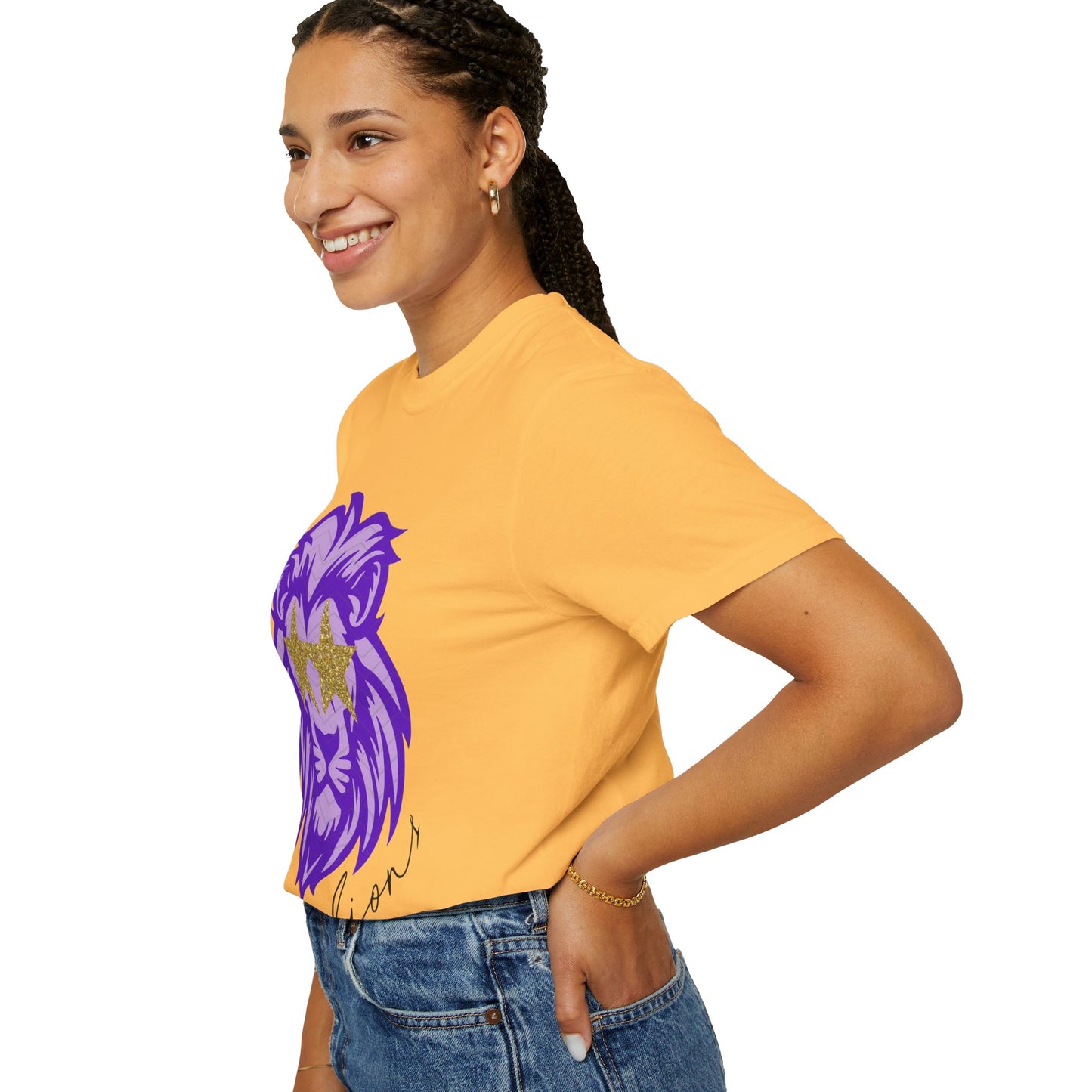 Purple Lion Graphic T-Shirt