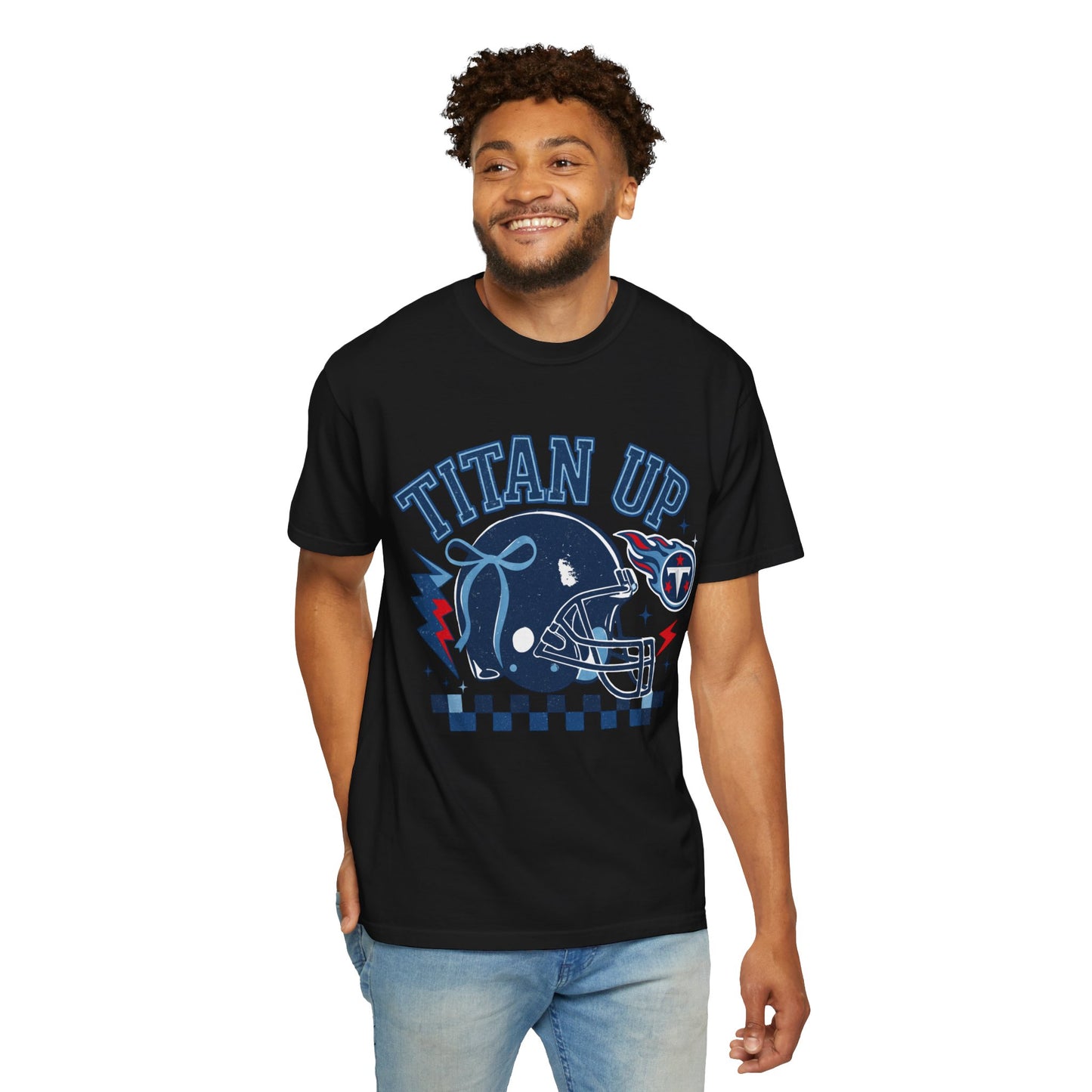titan up tennessee Unisex Football Tee, Titan Up Shirt for Game Day, Casual Sportswear, Tailgating Apparel, Gift for Fans, Team Spirit Top