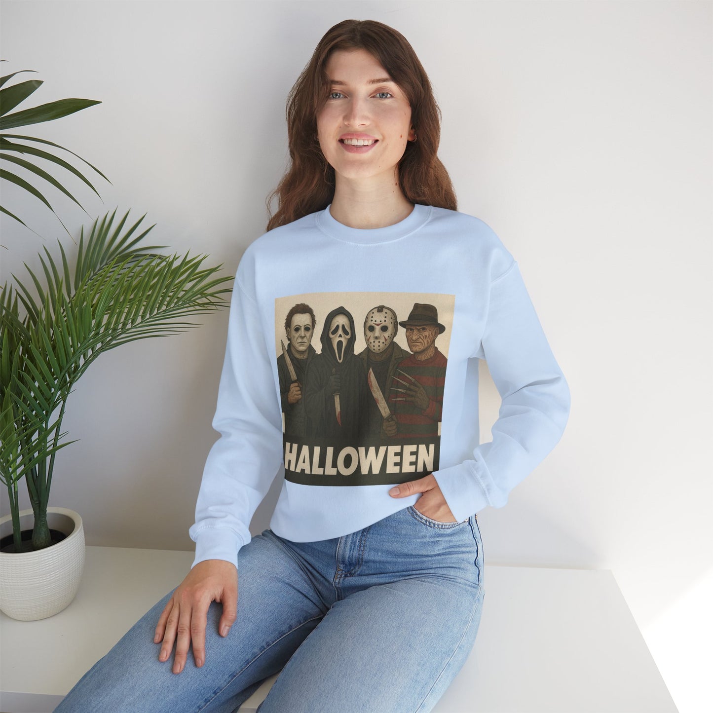 Spooky Movie Crewneck Sweatshirt - Halloween Horror Apparel