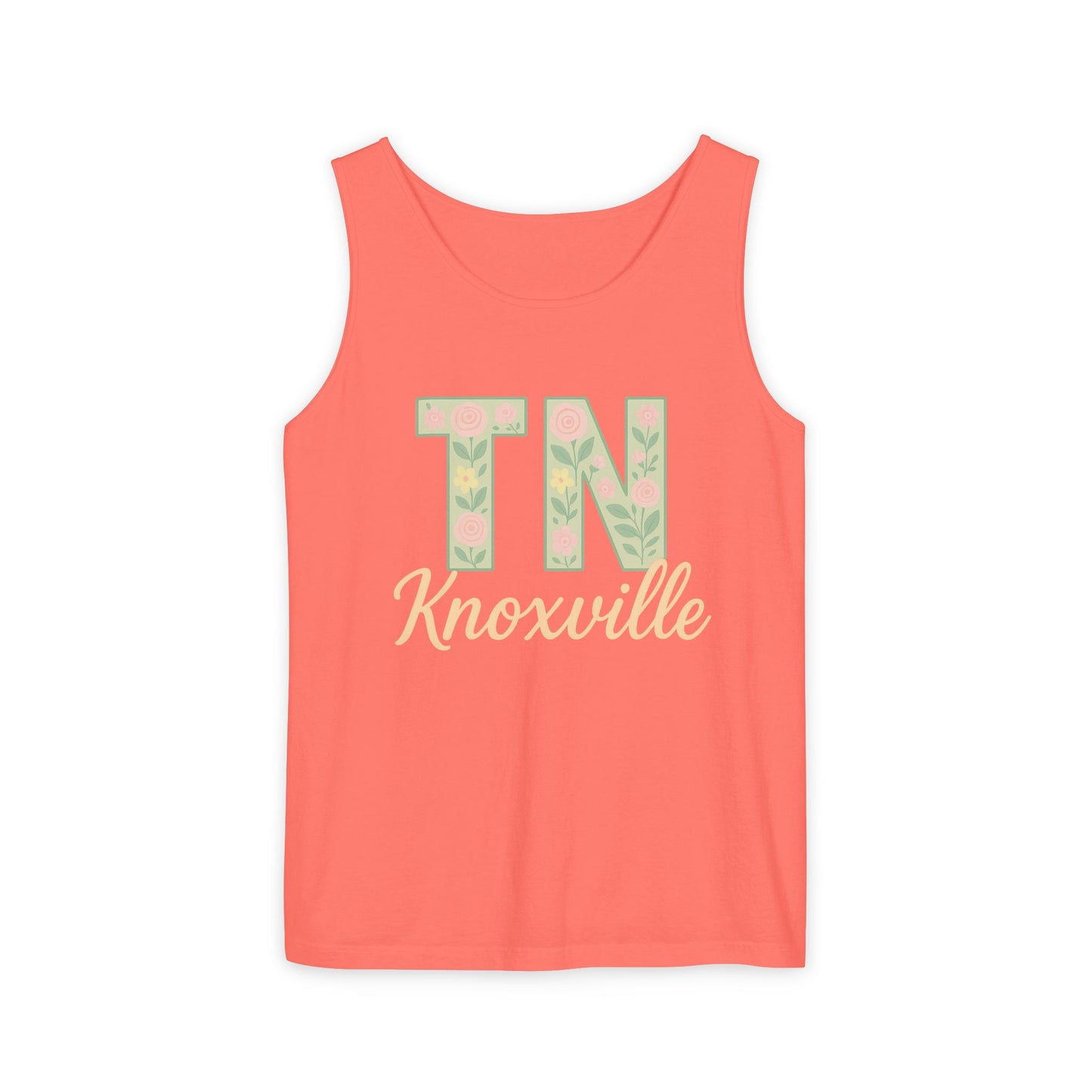 Tennessee Floral Tank Top, Unisex Sleeveless Shirt, Summer Tee, Casual Wear, Gift for Her, Comfort Colors, Graduation Gift, Rocky Top