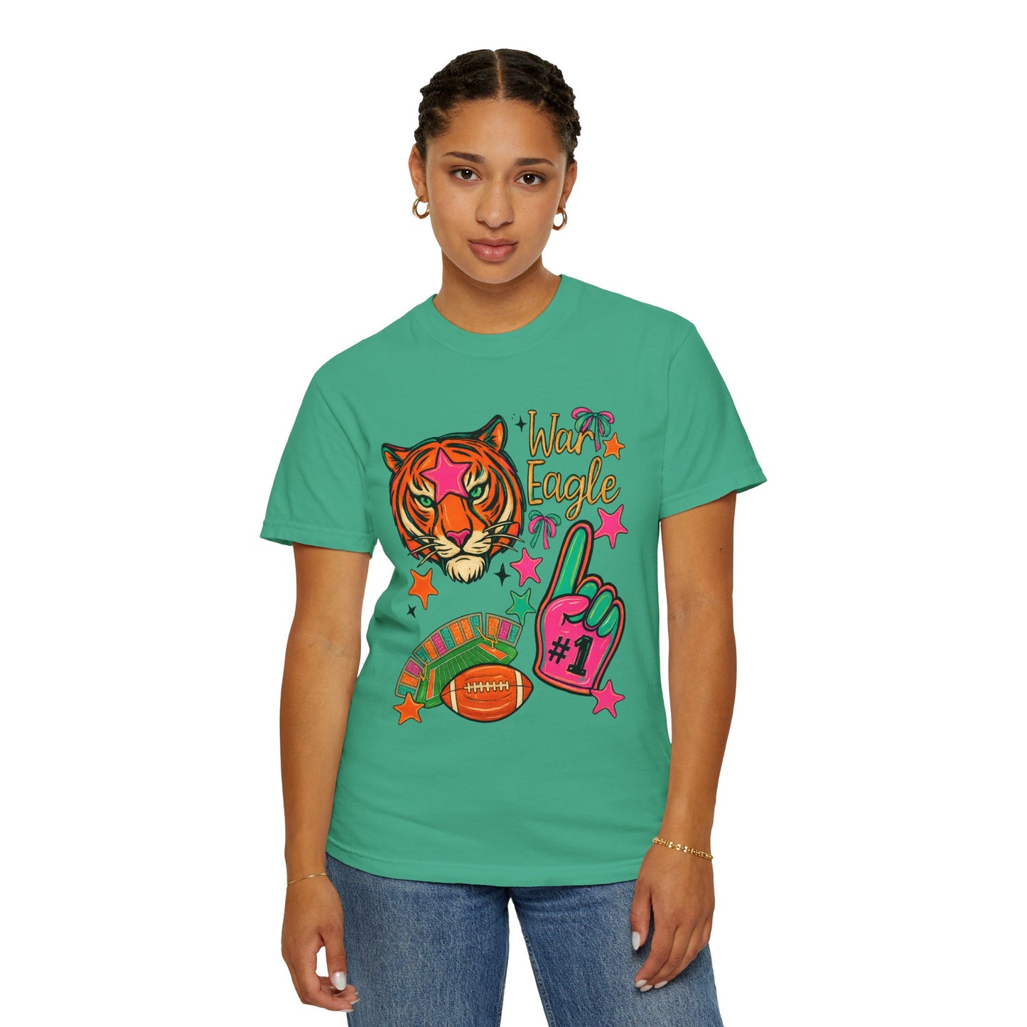 Vintage Preppy Tiger Football Game Day Unisex T-shirt