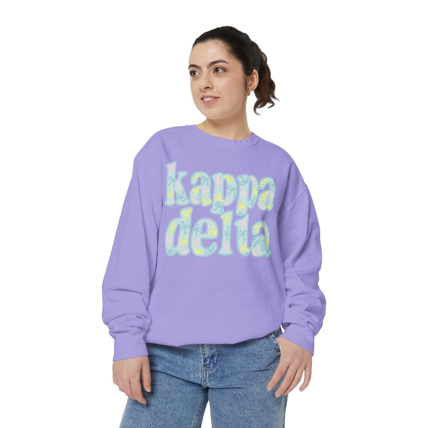 Sorority Sisters Cozy Sweatshirt - KaDelta Unisex Garment-Dyed