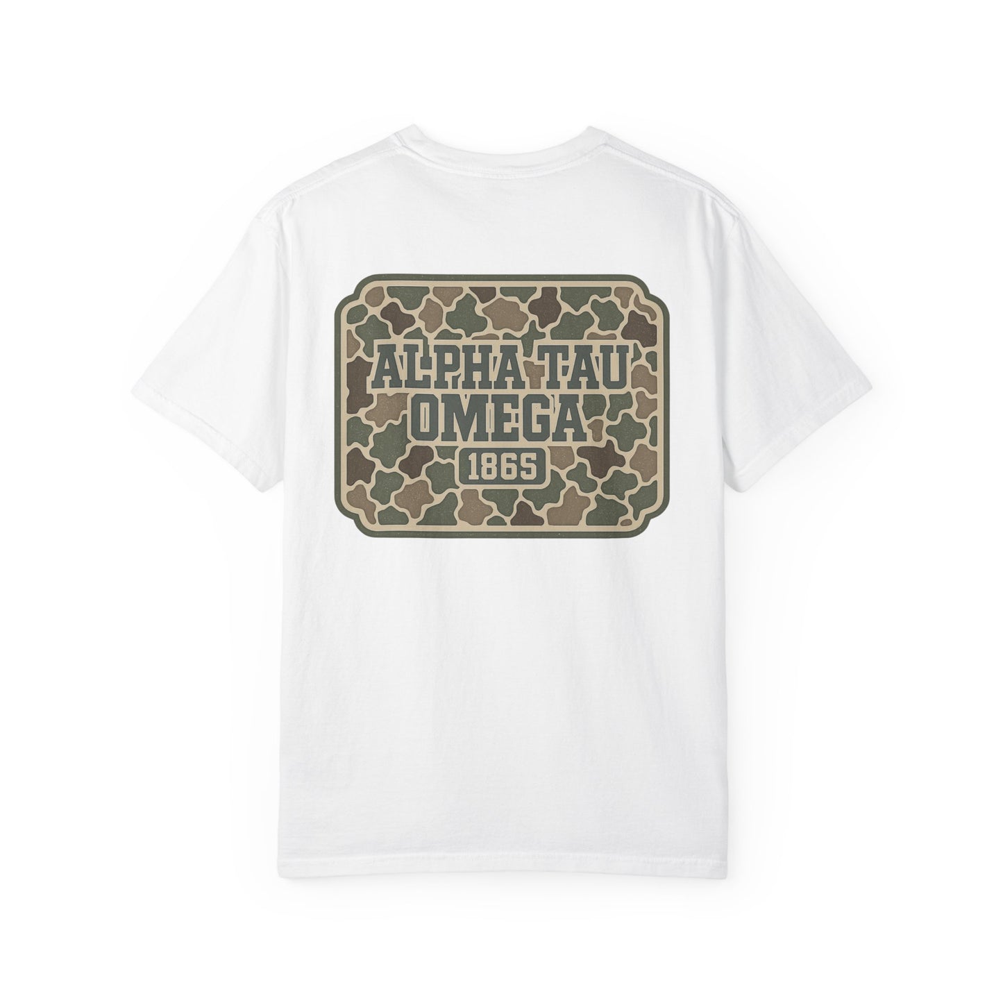 AlphaTauOmega Garment-Dyed T-shirt | Unisex Casual Tee for Fraternity Events, Gifts, College Life, Brotherhood, Greek Life