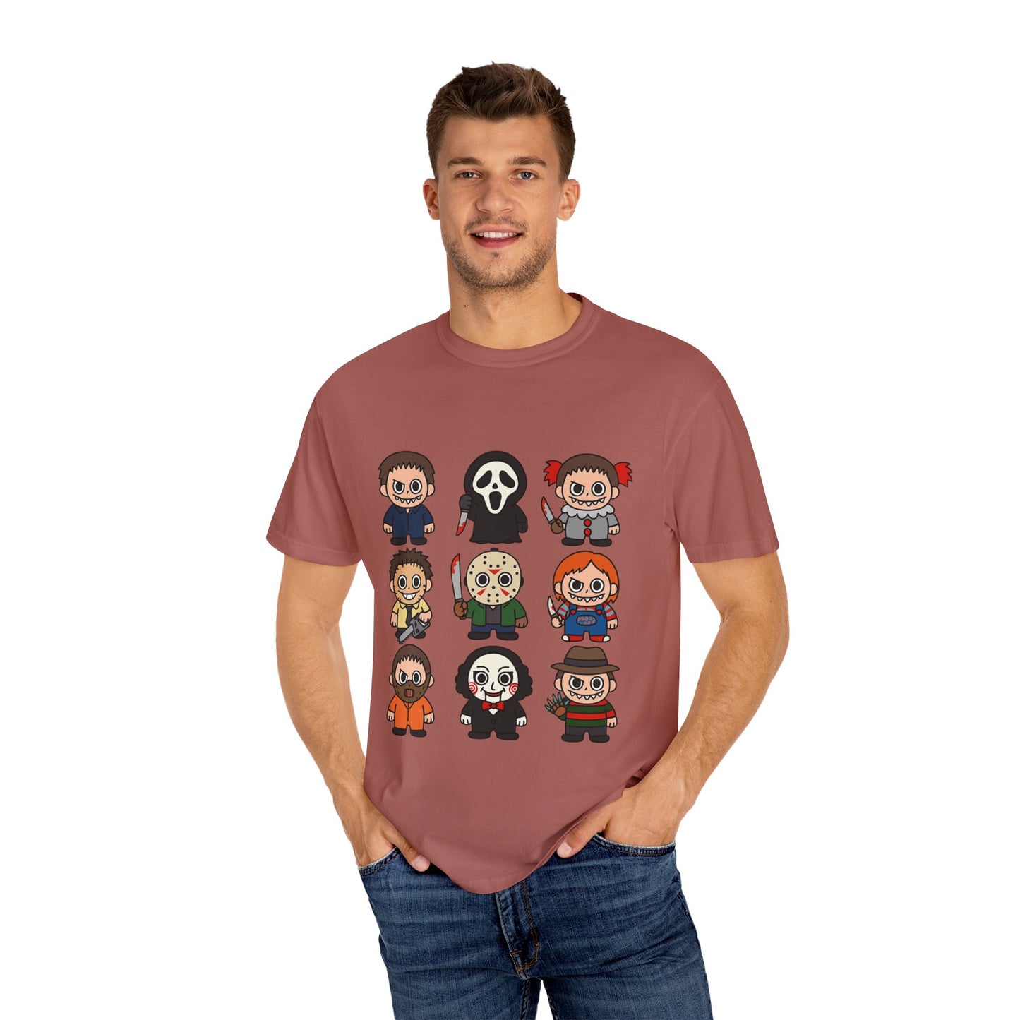 Pop Culture Horror Character T-Shirt, Unisex Tee, Halloween Tee, Horror Movie Merch, Funny Graphic Shirt, Gift for Horror Fans
