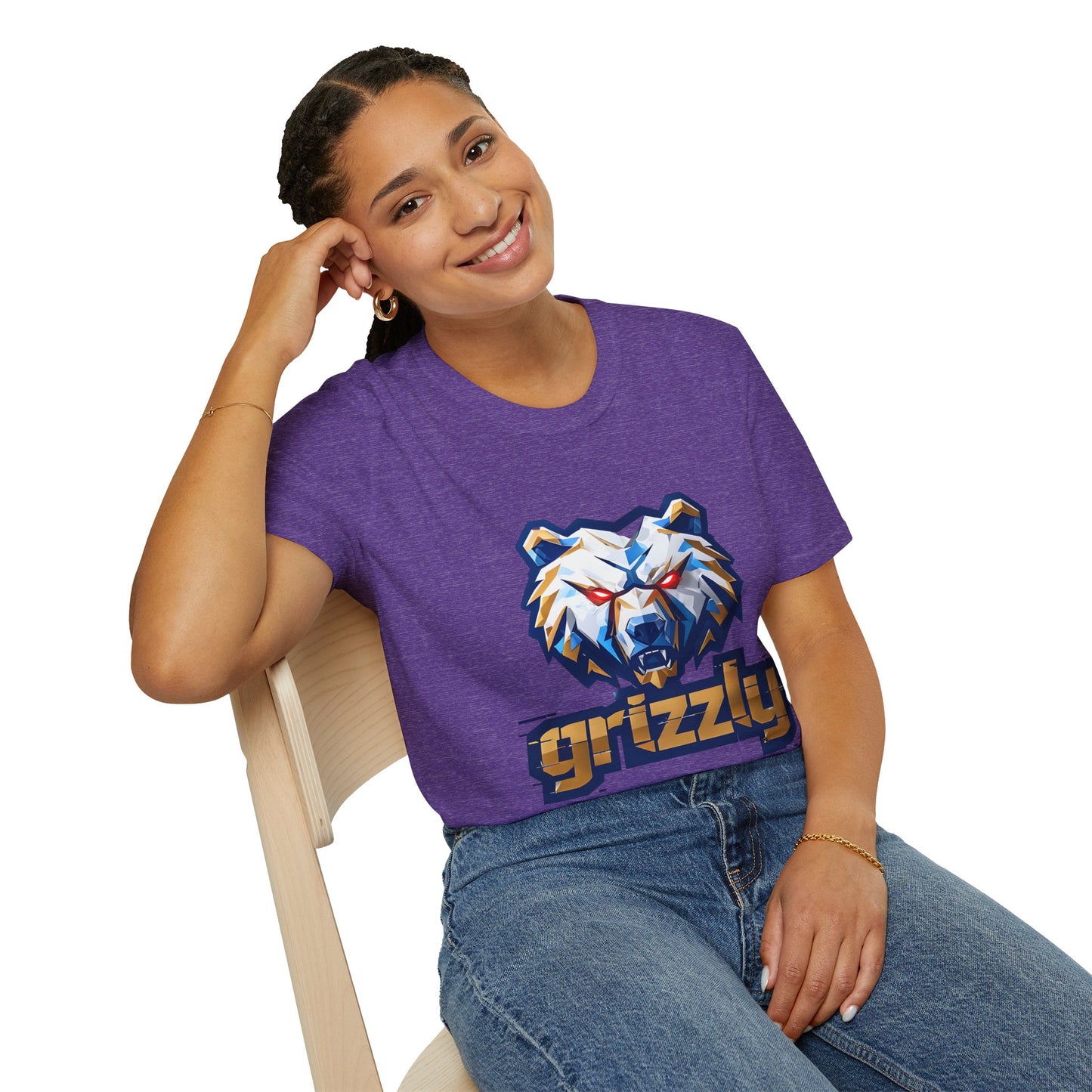Grizzly Memphis Bear Graphic Tee, Unisex Softstyle T-Shirt, Memphis Basketball Fan, Memphis Grizz, 901, Go Grizz