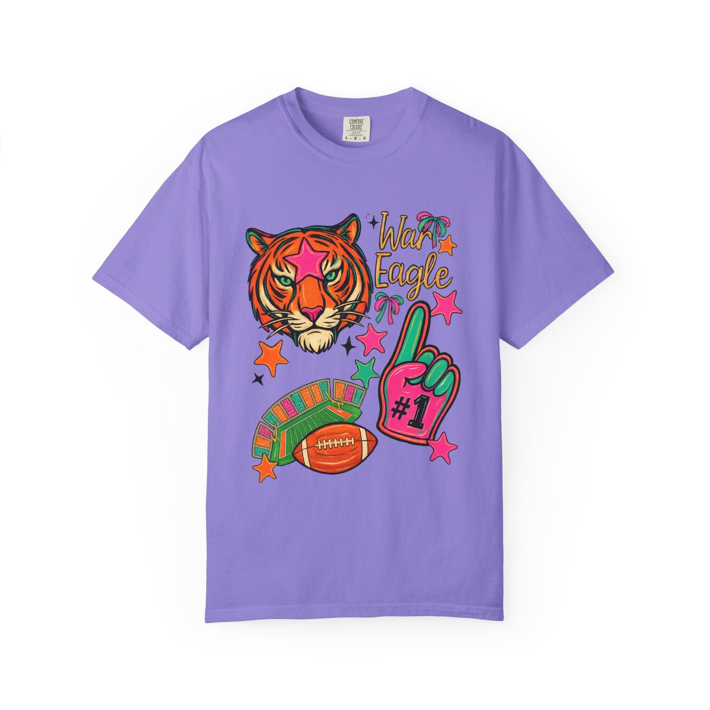Vintage Preppy Tiger Football Game Day Unisex T-shirt