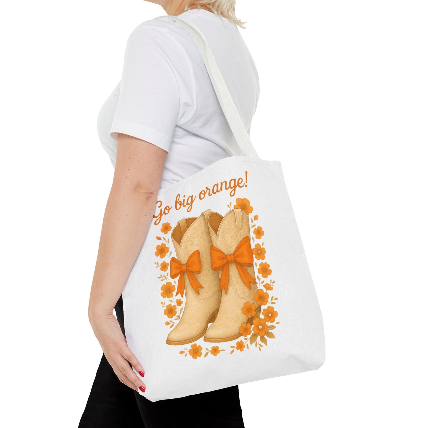 Tennessee Game Day, Floral Tote Bag, Coquette Bow Boot Design, Go Vols, Knoxville Tennessee, Alumni Gift, Rocky Top, Graduation Gift