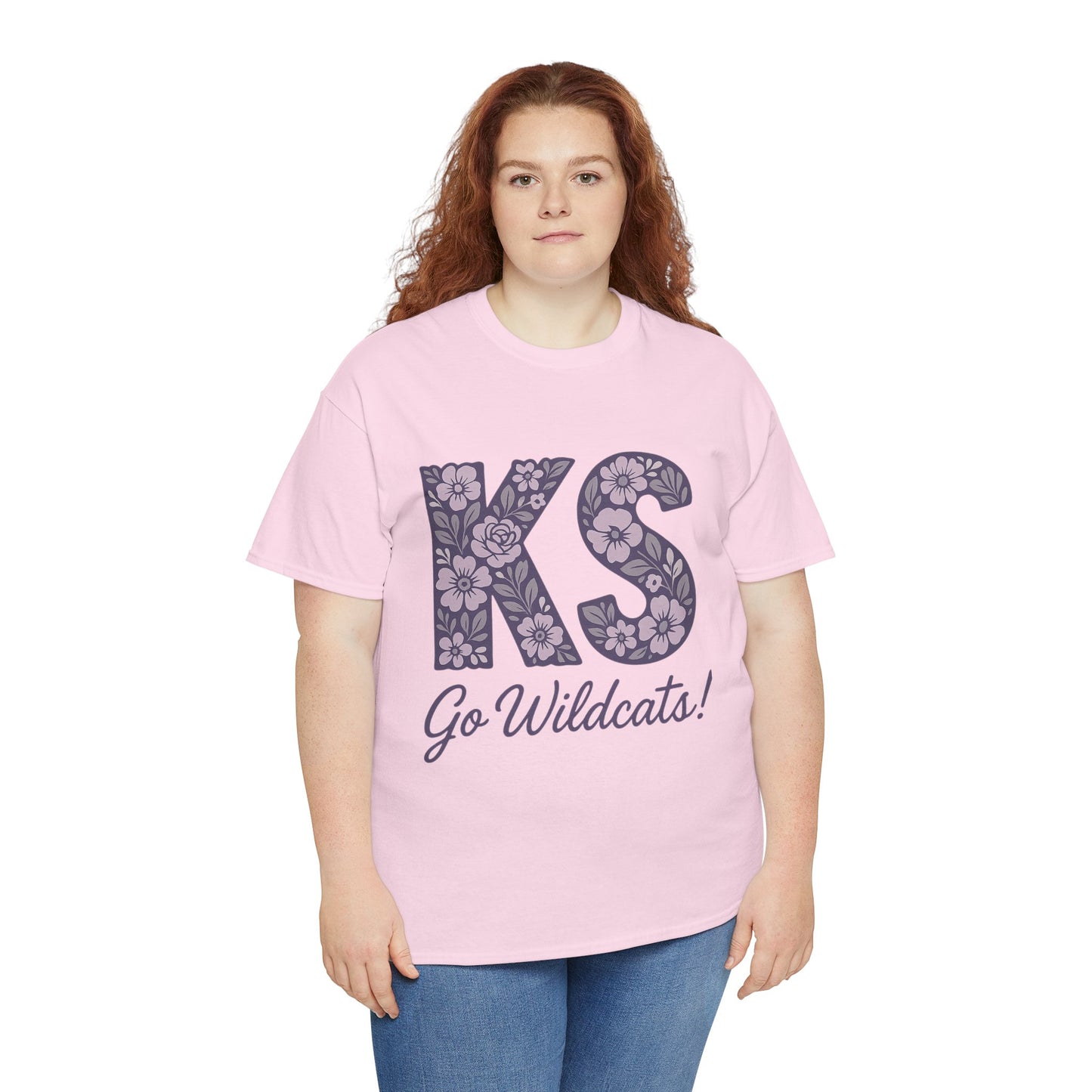 KS Floral Team Spirit Tee: Celebrate Kansas State Wildcats in Style, Perfect for Sports Events, Gifts, & Casual Wear
