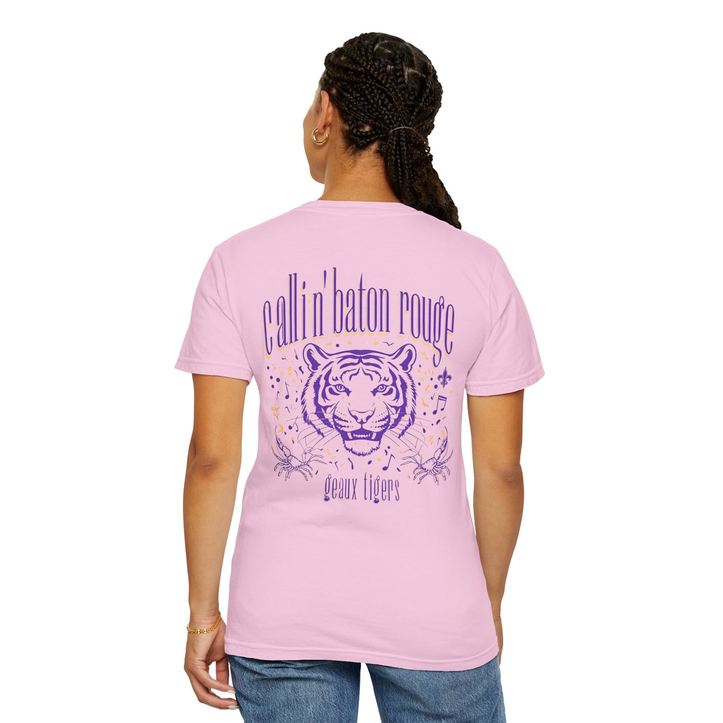Baton Rouge Spirit T-Shirt - Unisex Garment-Dyed Tee for Game Day, College Football, Mardi Gras, Team Pride, Casual Wear
