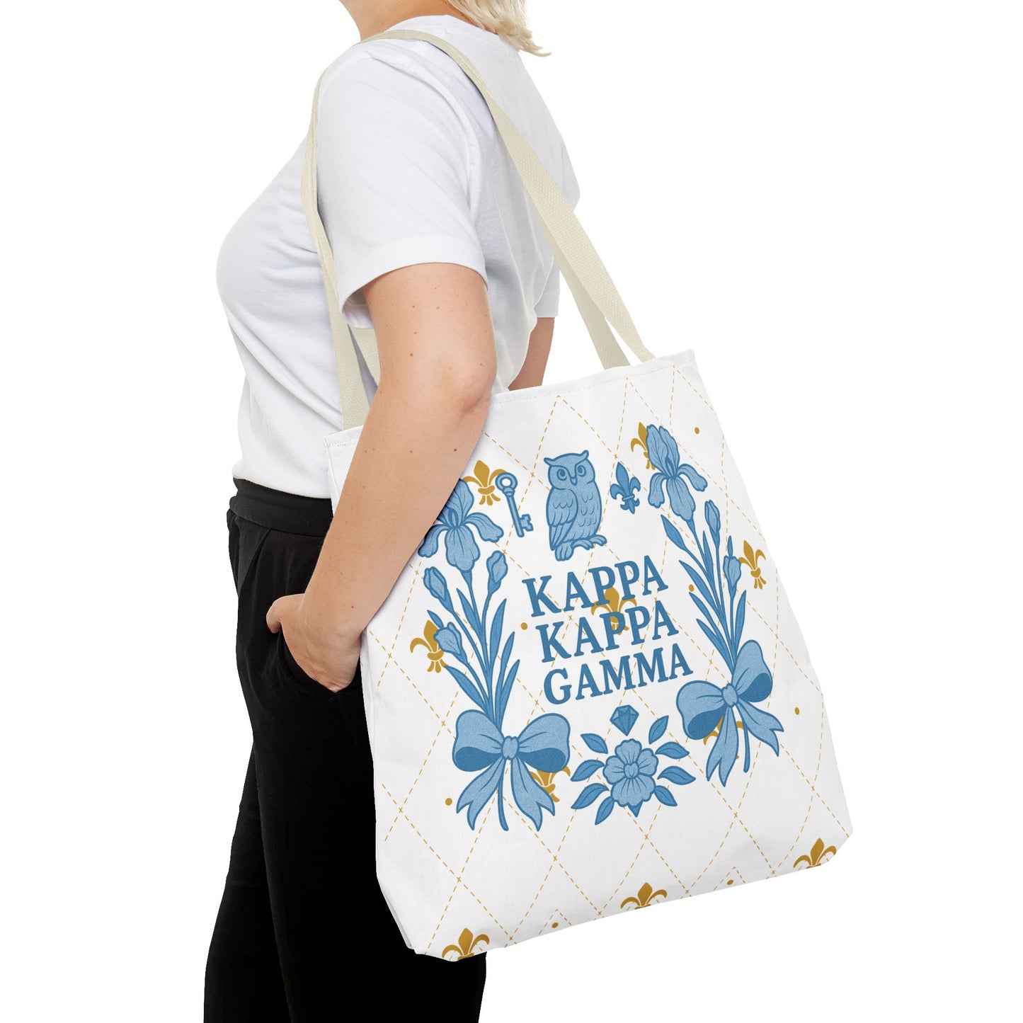 Floral KKG Sorority Tote Bag | College Student Gift, Event Tote