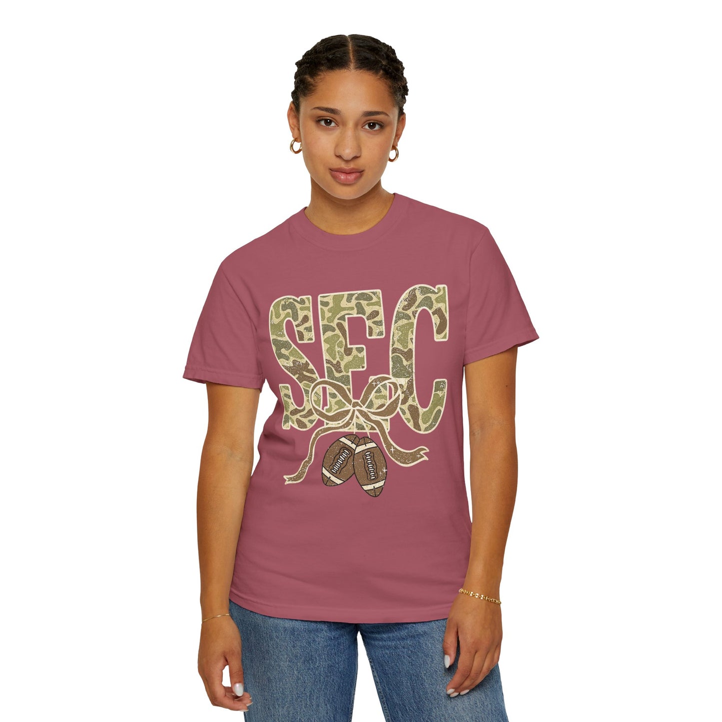 Camo Lettered Unisex T-Shirt - SEC Fan Gear - Gift for Him - Outdoor Wear