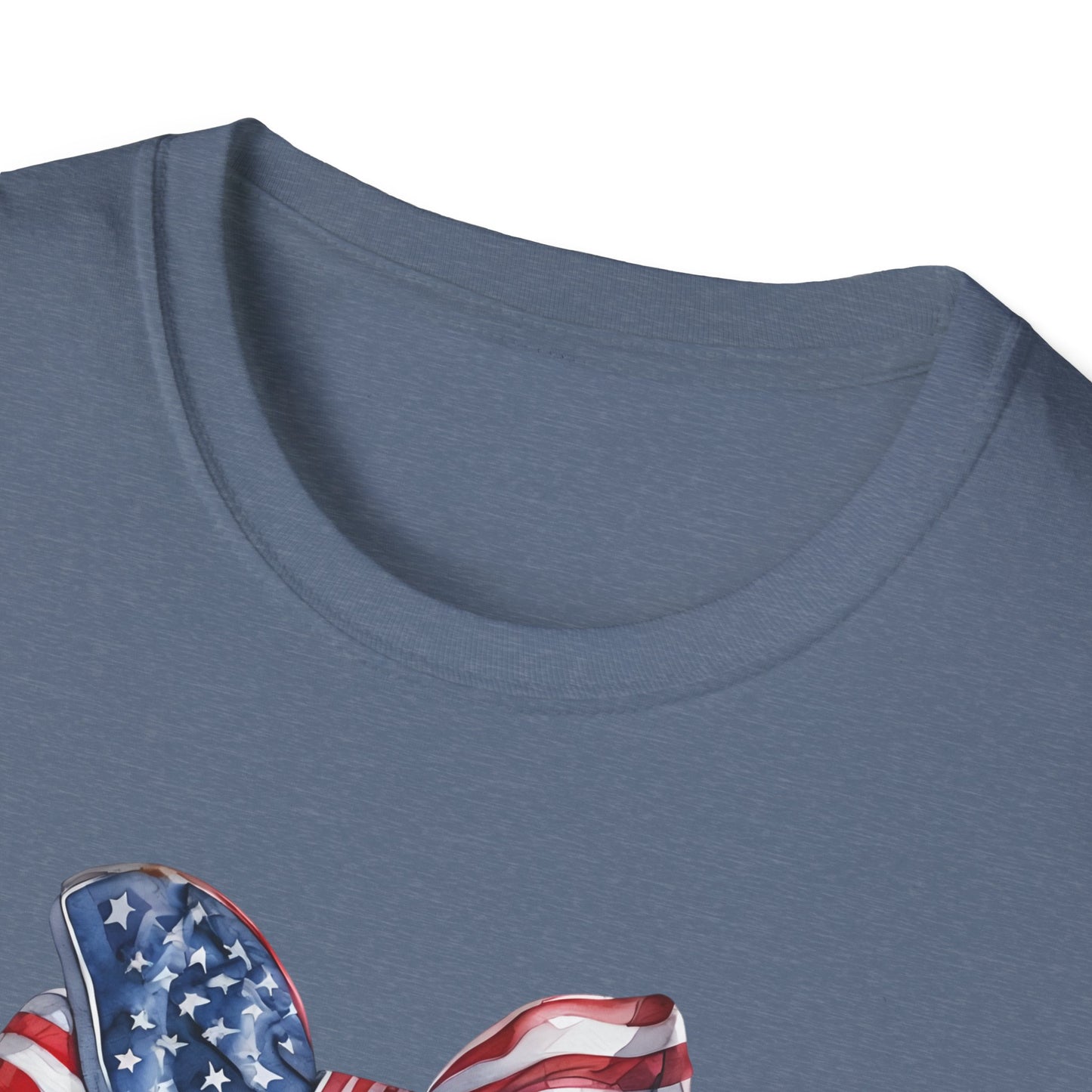 Patriotic Cowboy Boot T-Shirt | Unisex Softstyle Tee for Independence Day