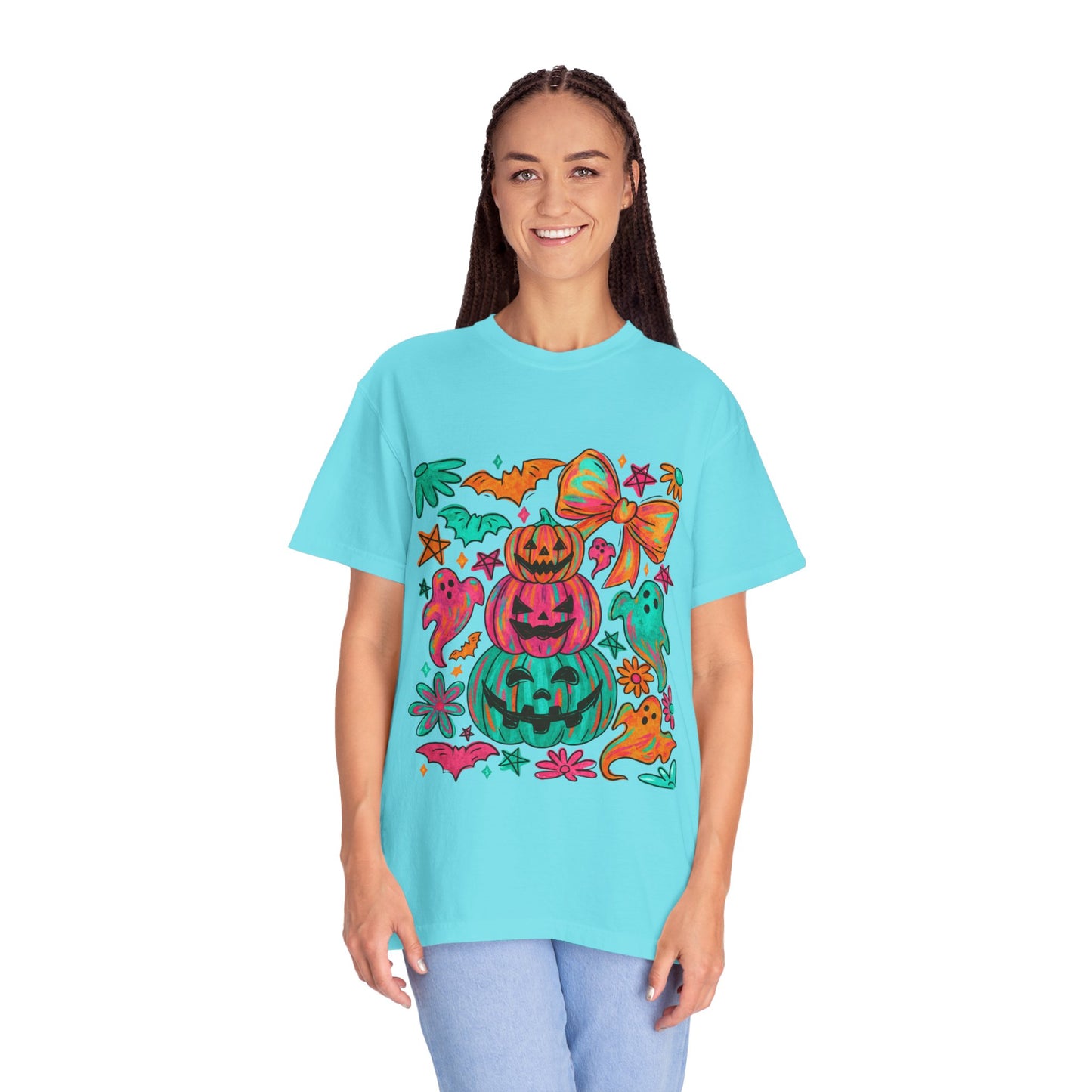 Whimsical Halloween T-Shirt, Perfect for Fall Celebrations, Ghosts & Pumpkins Design, Unisex Tee, Festive Apparel, Halloween Costume
