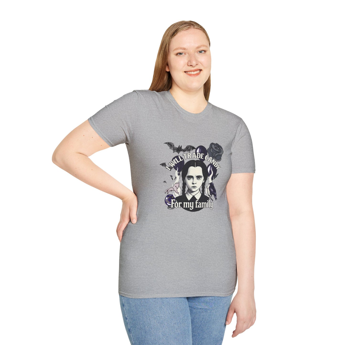 Gothic Family Tribute Unisex Tee - Halloween Dark Aesthetic Apparel