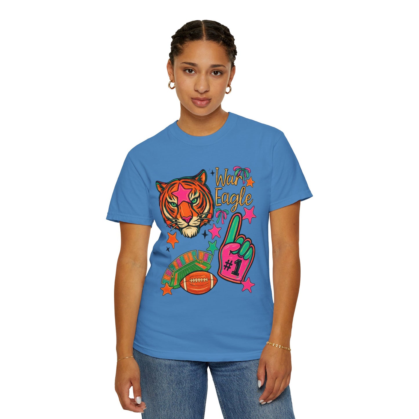 Vintage Preppy Tiger Football Game Day Unisex T-shirt