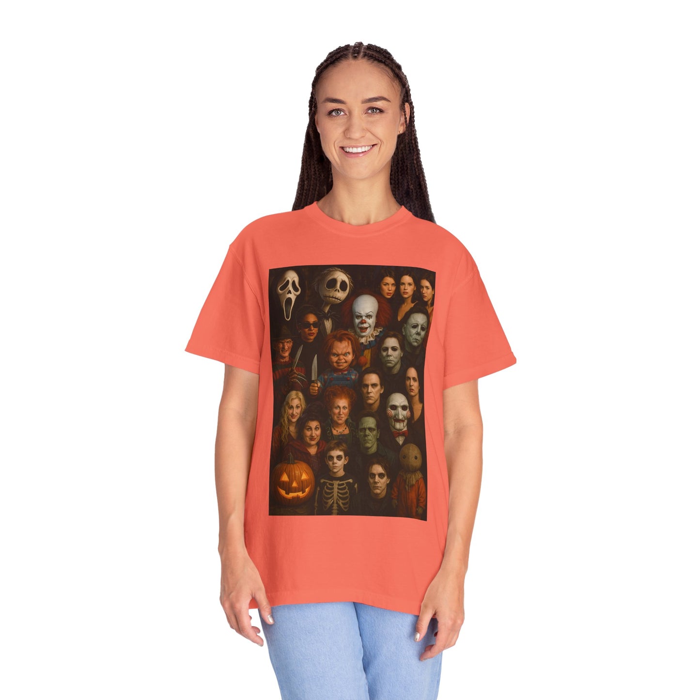 Spooky Halloween T-Shirt | Unisex Garment-Dyed Tee Featuring Iconic Horror Movie Characters, Perfect for Halloween Parties, Horror [...]