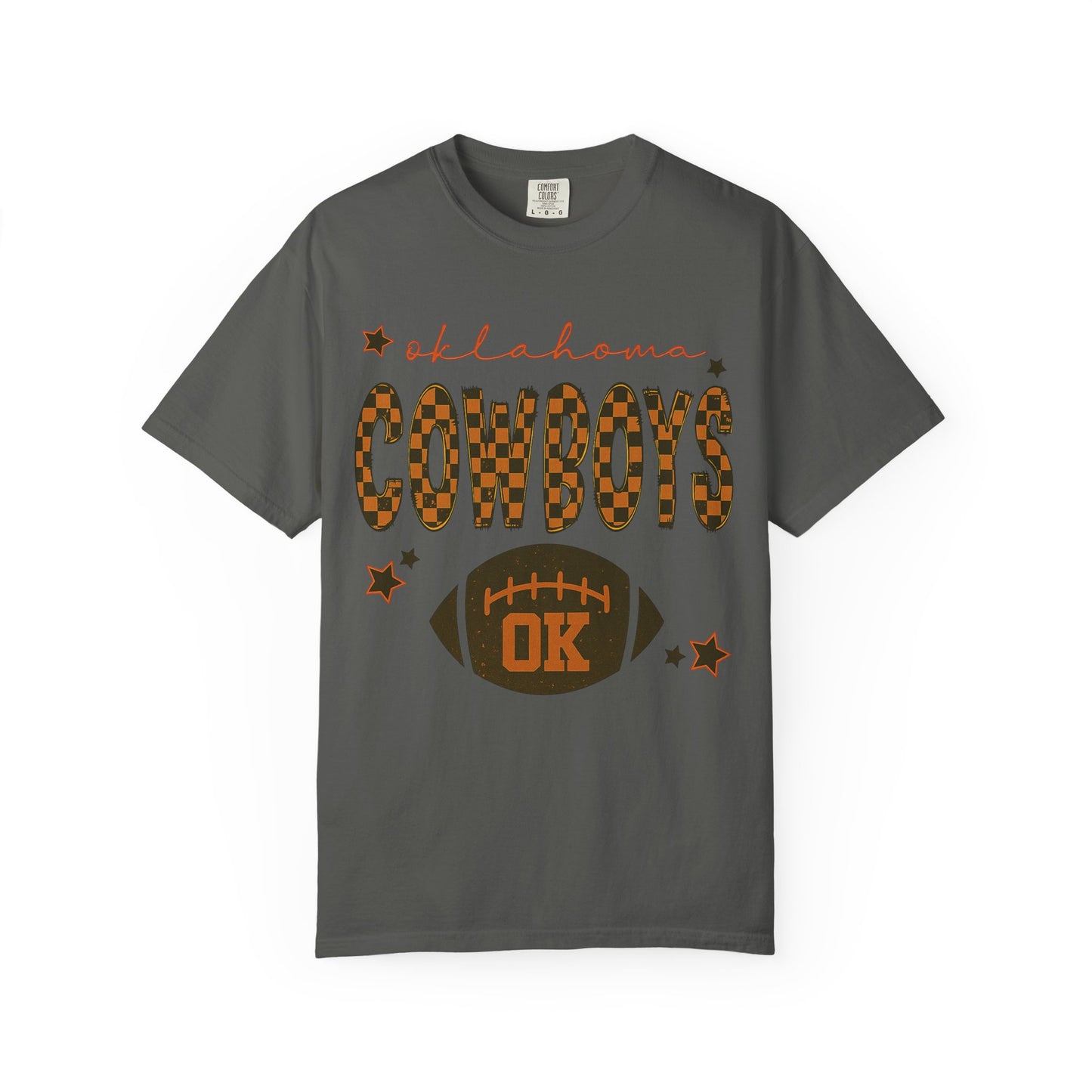 Oklahoma Cowboys Football T-Shirt — Leopard Print Team Tee