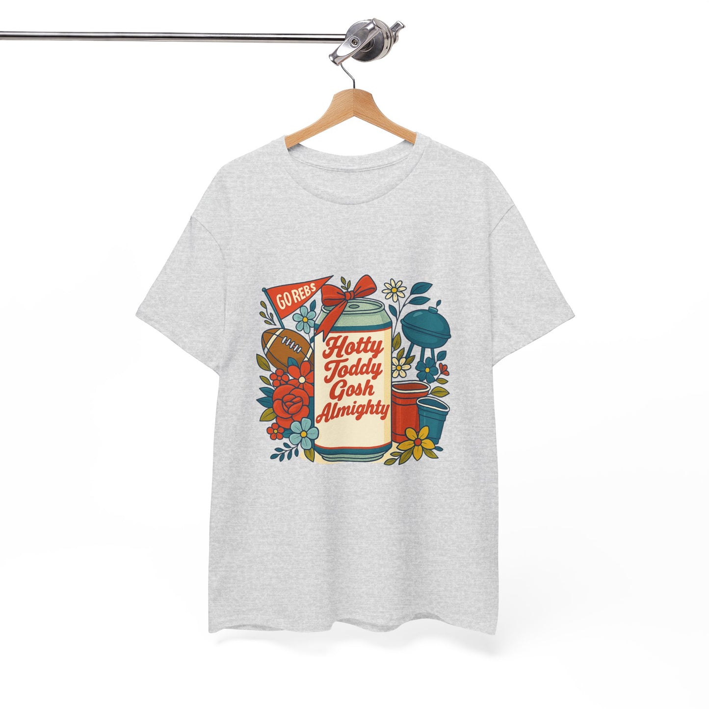 Hotty Toddy Heavy Cotton Tee - Unisex Graphic T-Shirt, Casual Wear, College Apparel, Gift for Students, Spring Break Fashion