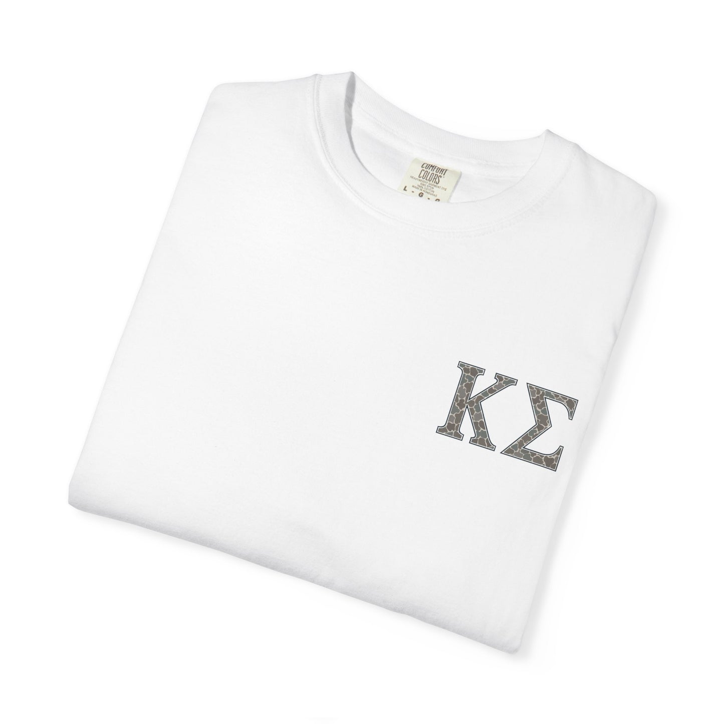 Kappa Sigma Garment-Dyed Unisex T-Shirt, Casual Wear, Greek Life Apparel, College Student Gift, Comfy Streetwear