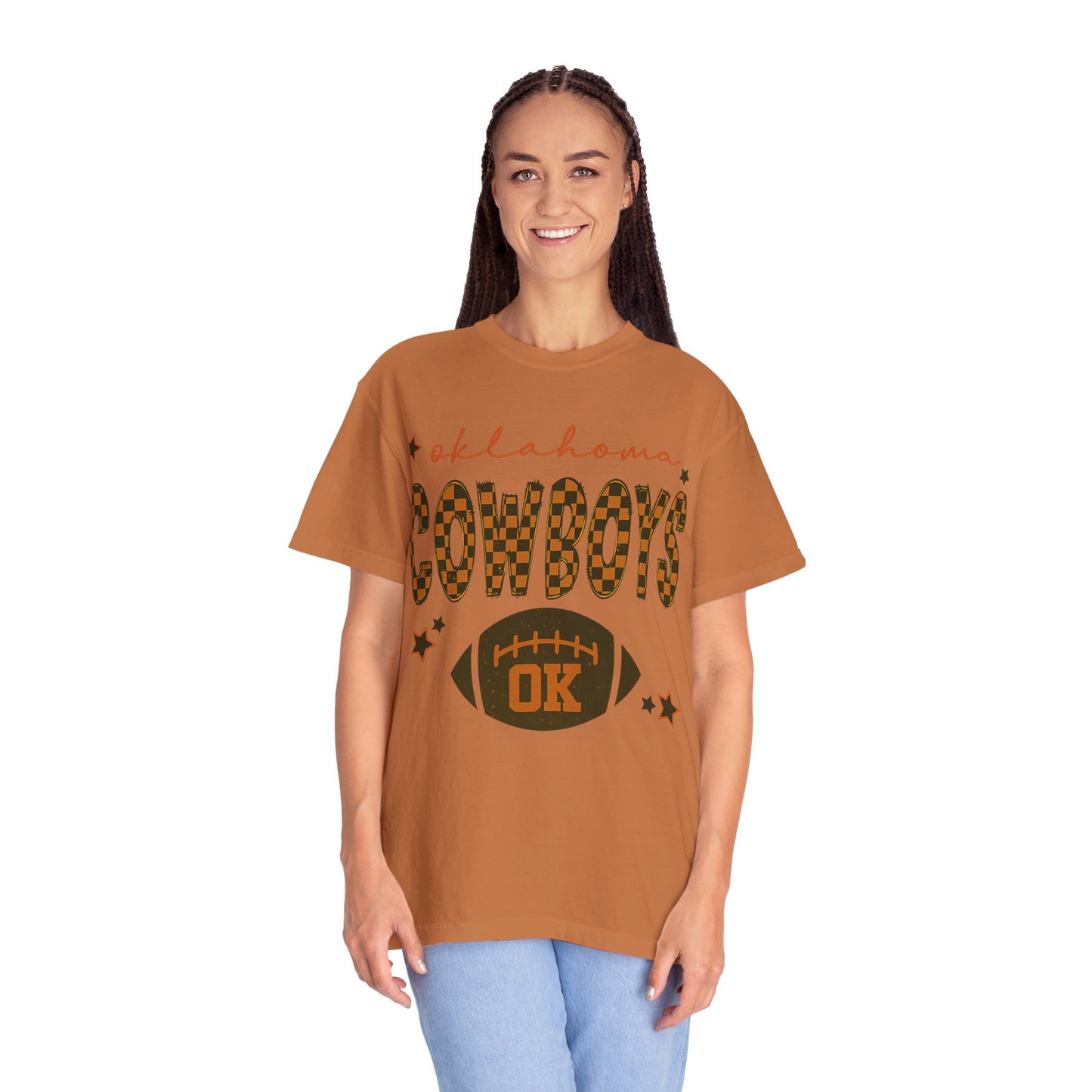 Oklahoma Cowboys Football T-Shirt — Leopard Print Team Tee