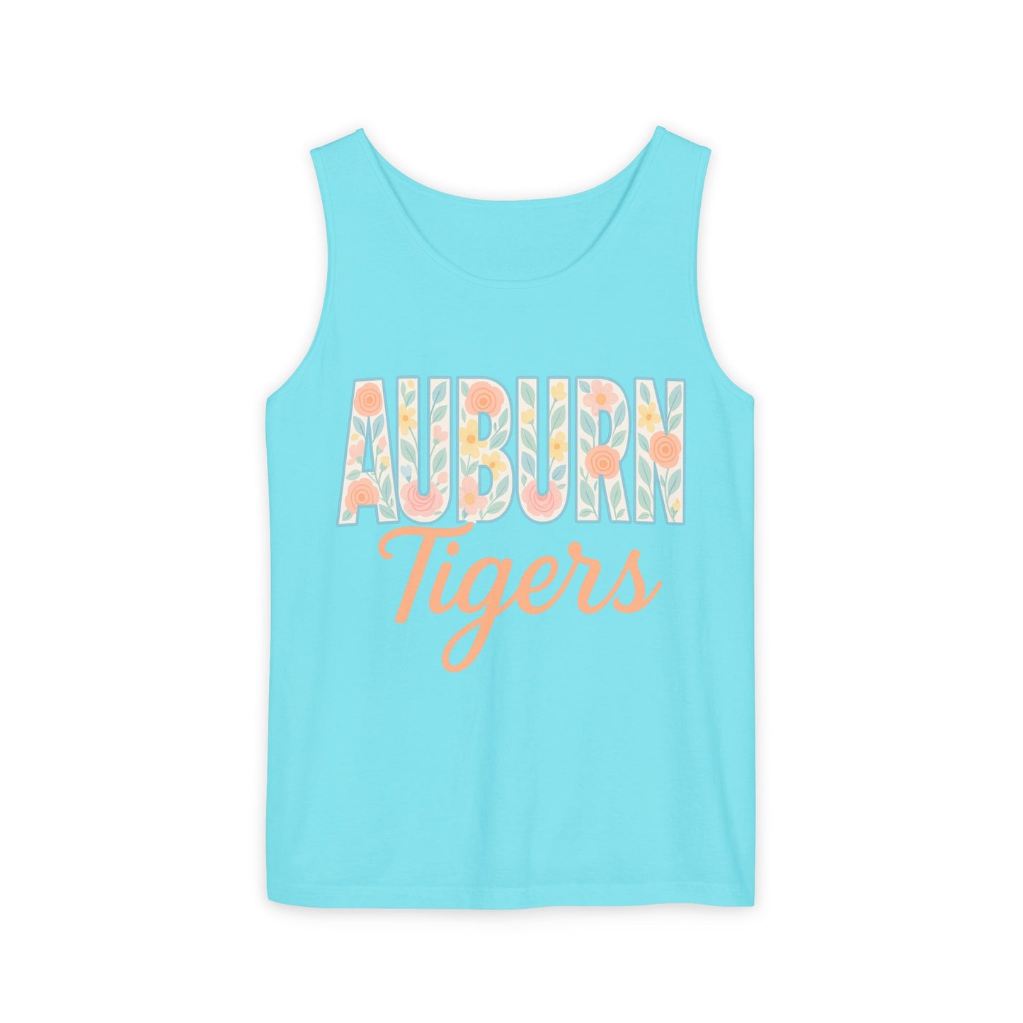 Auburn Tigers Garment-Dyed Tank Top, Summer Fashion, Sports Apparel, College Gear, Gifts for Students, Comfort Colors