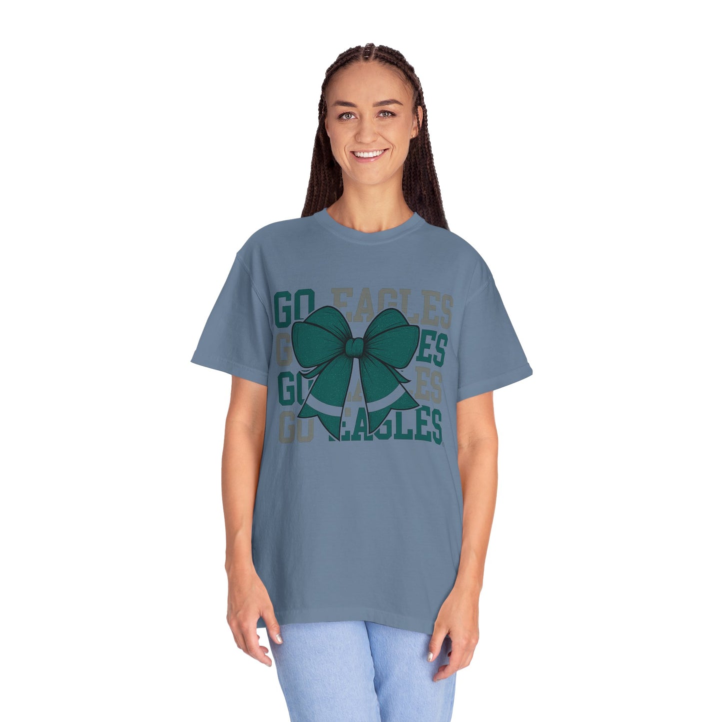 Cheerful Eagles T-Shirt, Unisex Sports Tee, Game Day Shirt, Football Fan Apparel, Gift for Sports Lovers