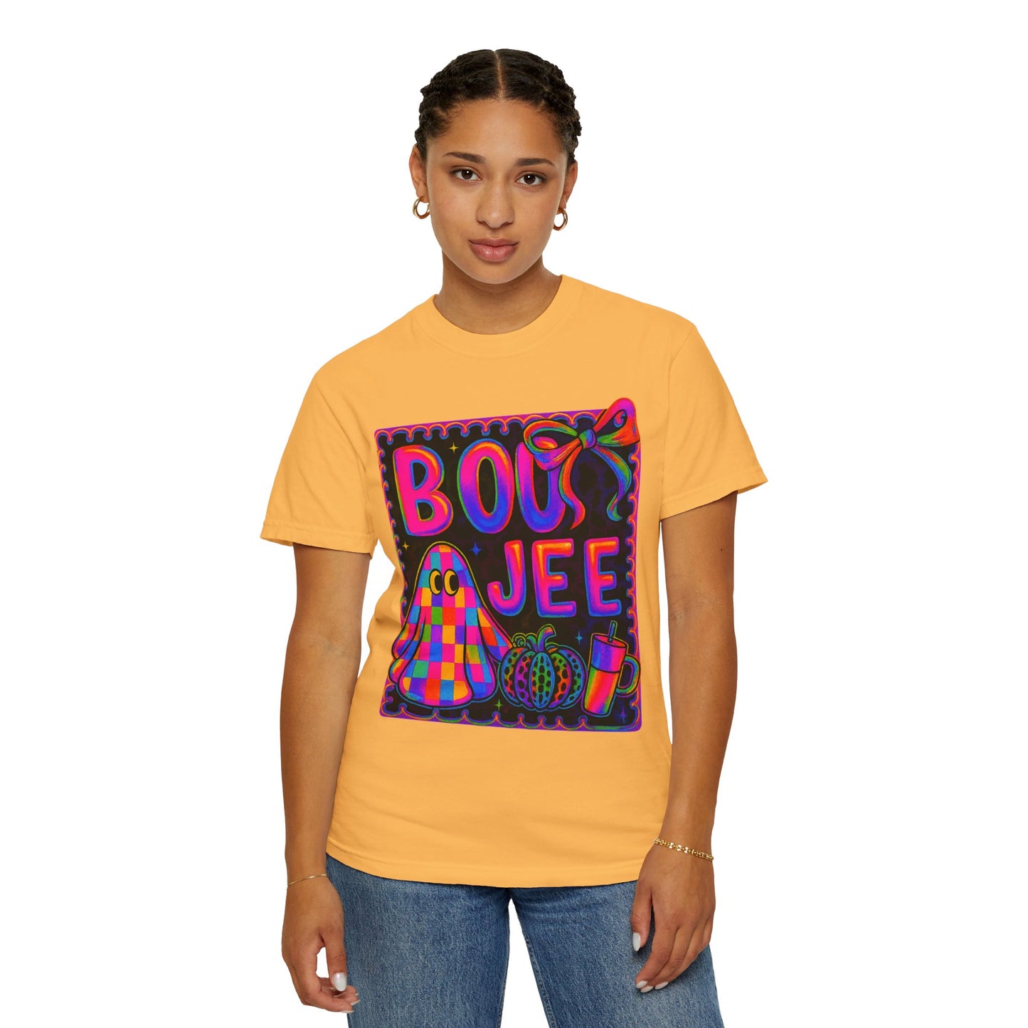 BOOJee Retro Comfort Colors, Garment-Dyed T-shirt, Colorful Graphic Tee, Unisex Streetwear, Fun Gift, Festival Fashion, Vegan Style