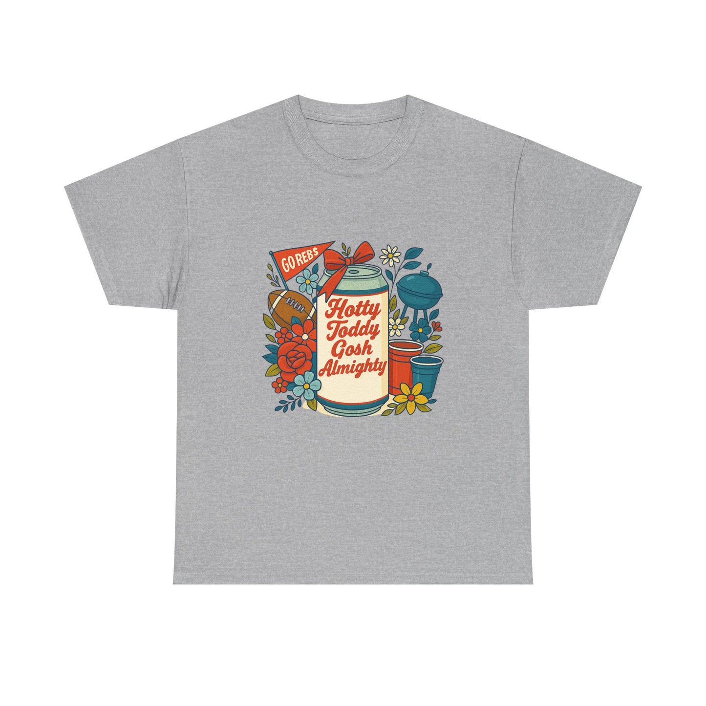Hotty Toddy Heavy Cotton Tee - Unisex Graphic T-Shirt, Casual Wear, College Apparel, Gift for Students, Spring Break Fashion