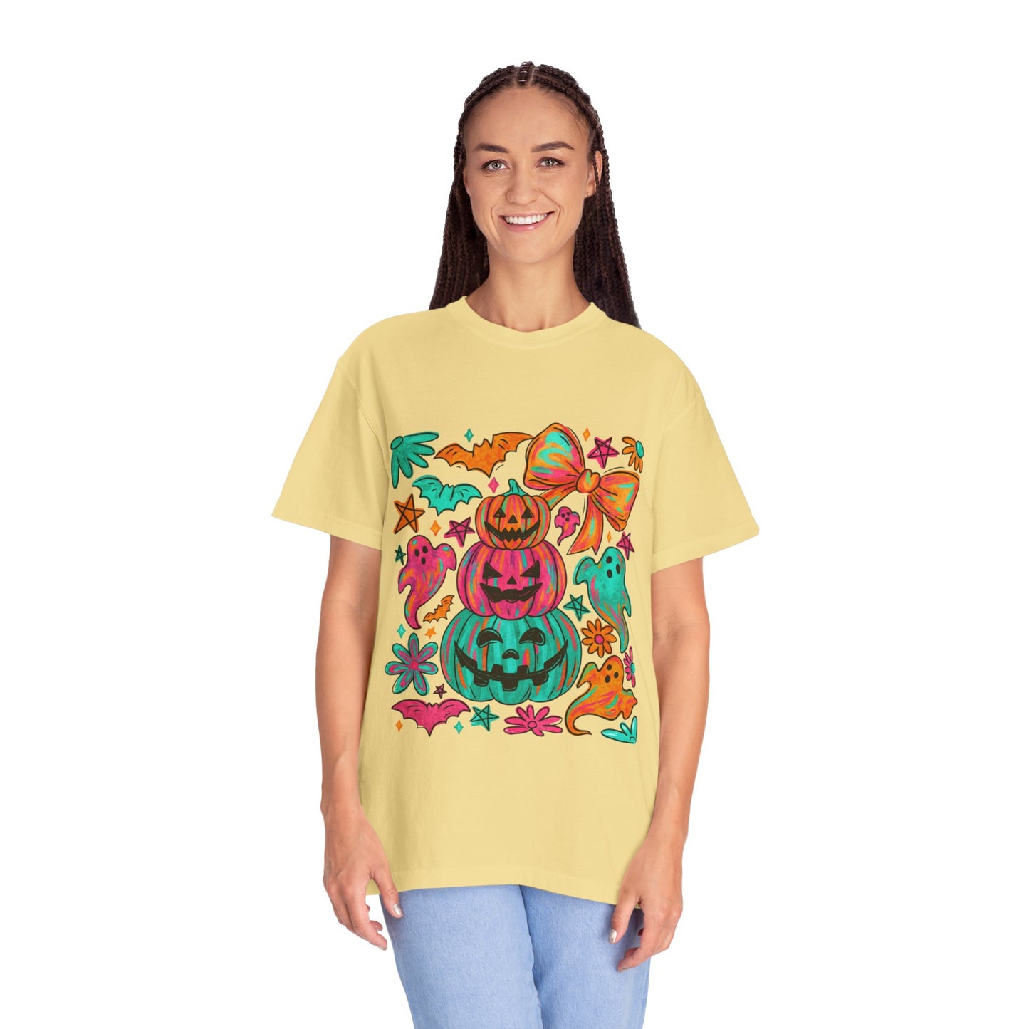 Whimsical Halloween T-Shirt, Perfect for Fall Celebrations, Ghosts & Pumpkins Design, Unisex Tee, Festive Apparel, Halloween Costume