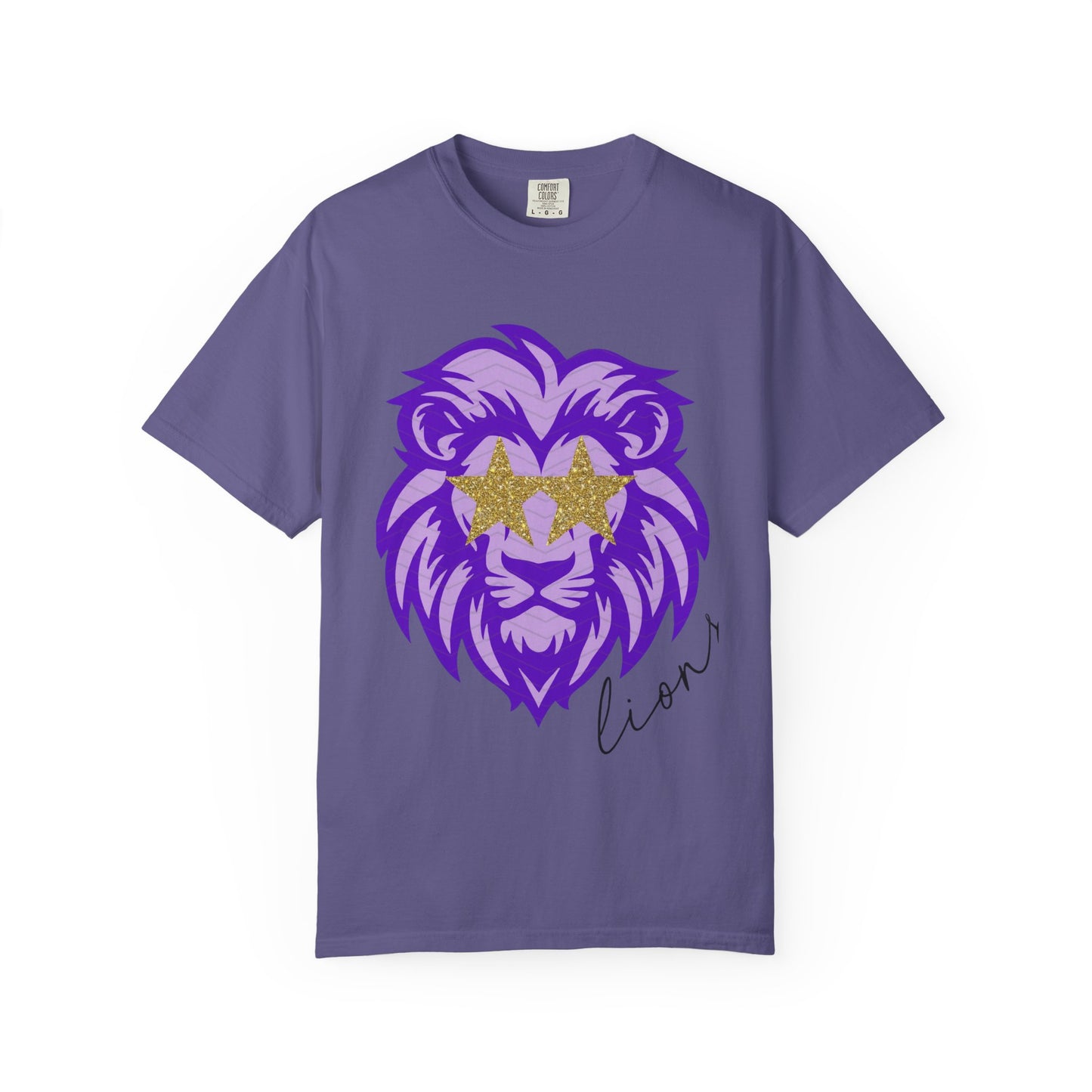 Purple Lion Graphic T-Shirt