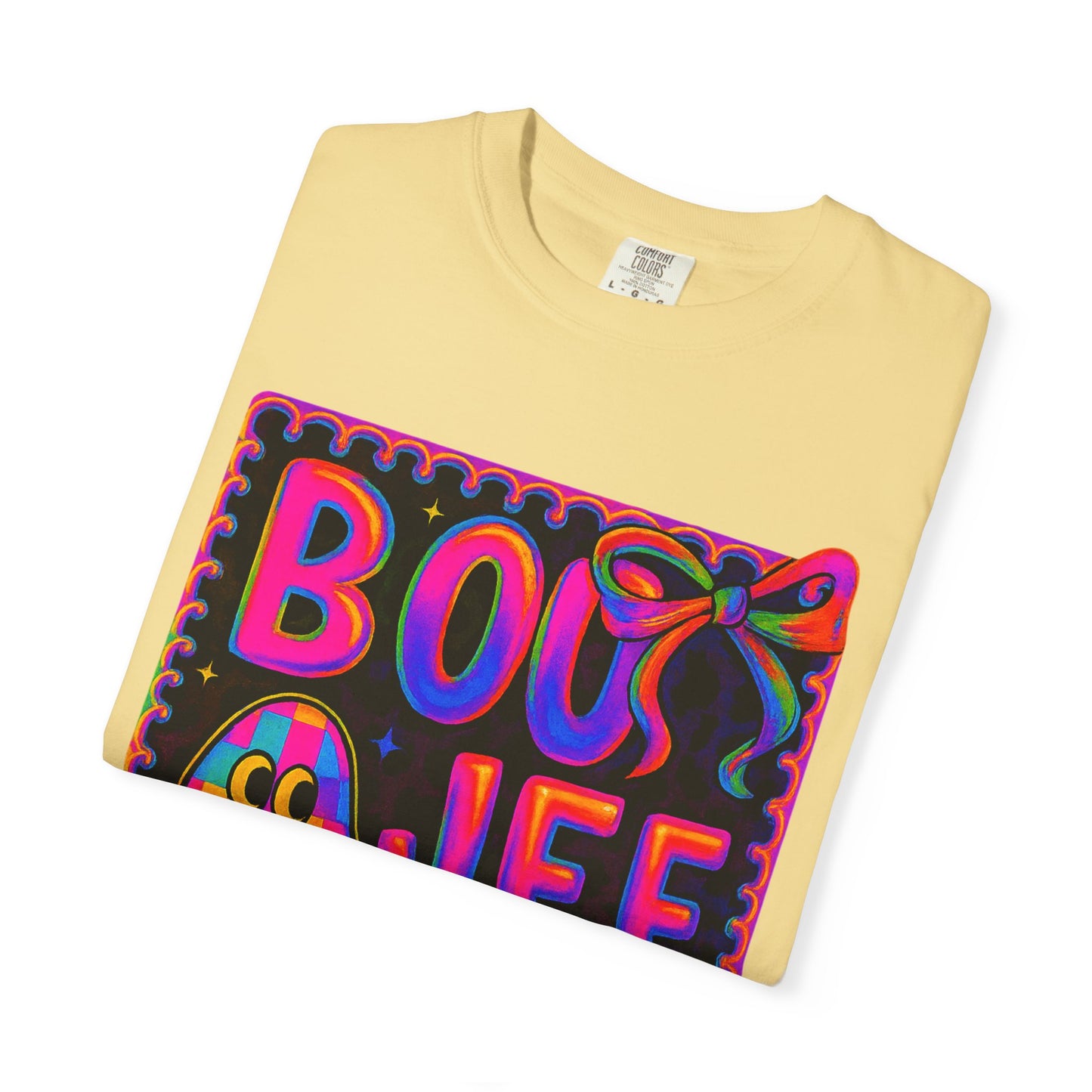 BOOJee Retro Comfort Colors, Garment-Dyed T-shirt, Colorful Graphic Tee, Unisex Streetwear, Fun Gift, Festival Fashion, Vegan Style