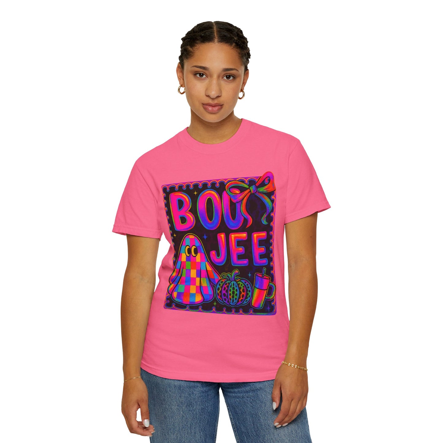 BOOJee Retro Comfort Colors, Garment-Dyed T-shirt, Colorful Graphic Tee, Unisex Streetwear, Fun Gift, Festival Fashion, Vegan Style