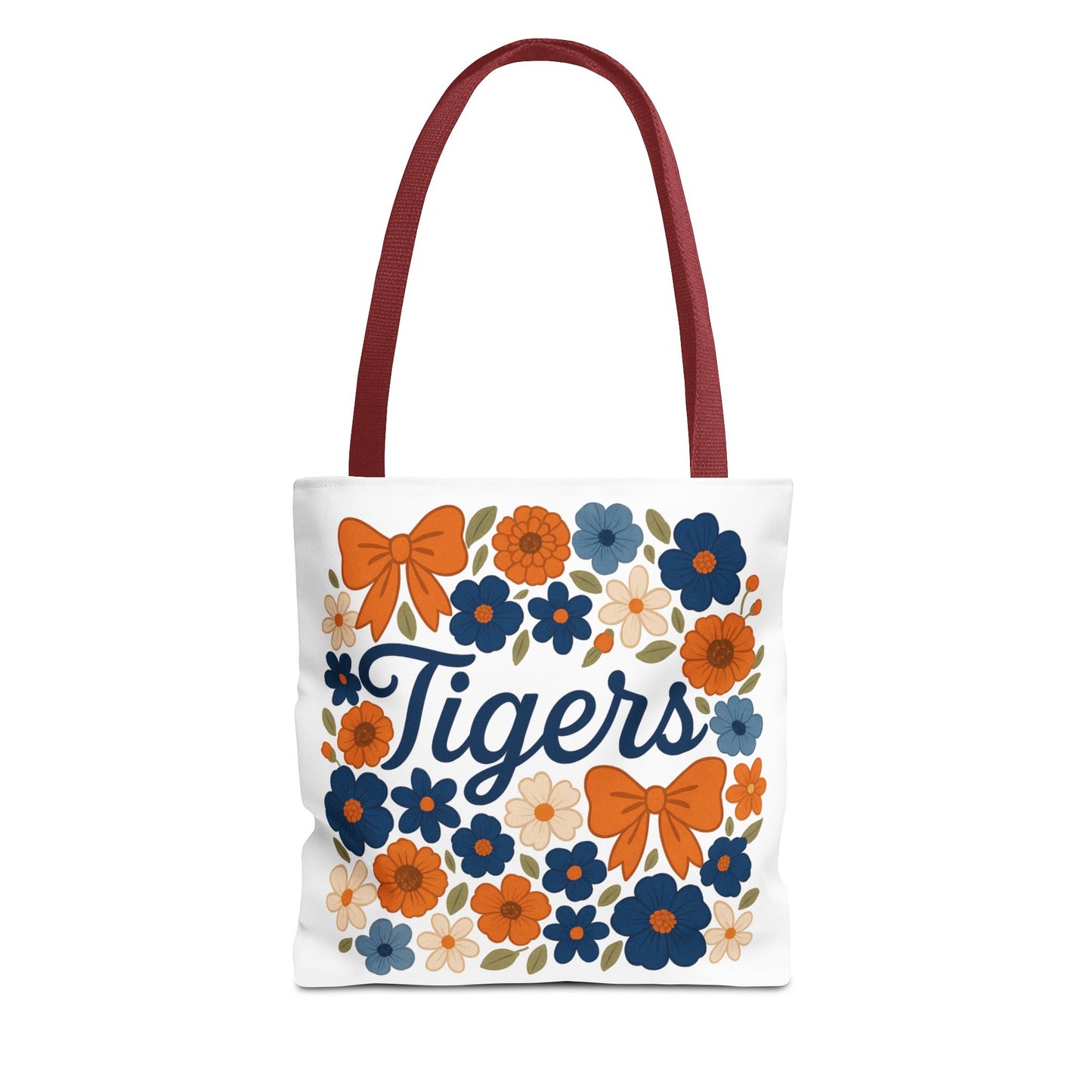 Floral Tiger Tote Bag, Cute Shopping Bag, Reusable Grocery Tote, Gift for Students, Eco-friendly Handbag, Graduation Gift, Alumni Gift