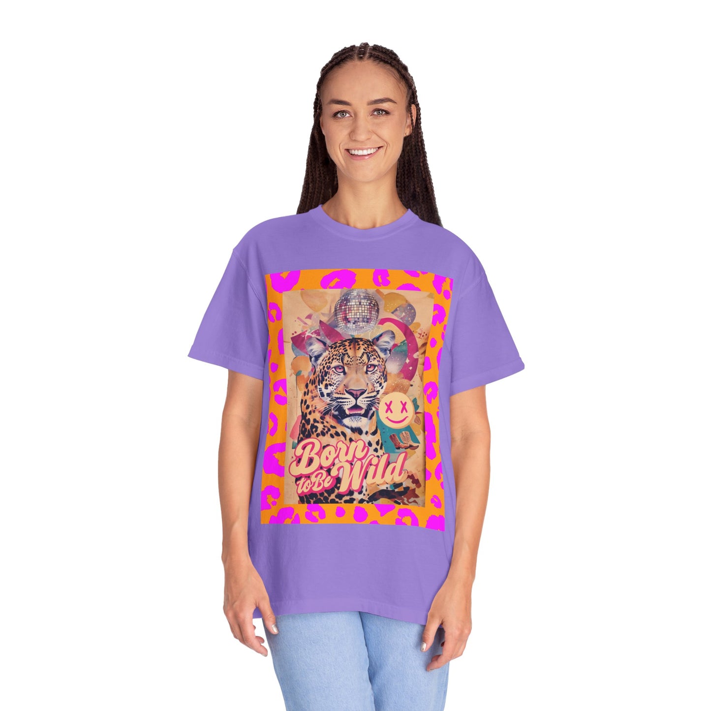 Bold Graphic T-Shirt: Born to Be Wild, Unisex Cotton Tee, Animal Lover Gift, Wild Spirit Apparel, Trendy Casual Wear, Unique Artist Design