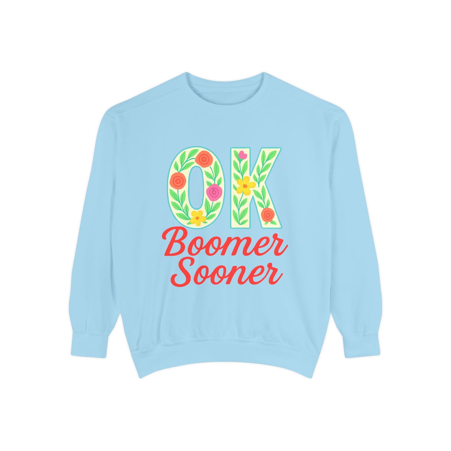 Colorful OK Boomer Sooner Unisex Sweatshirt, Casual Wear, College Apparel, Gift for Fans, Cozy Layering