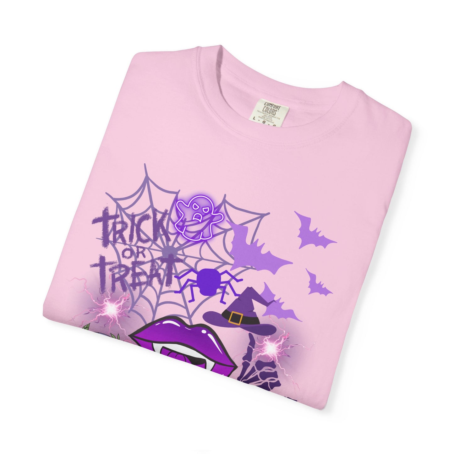 Spooky Purple Vibes Halloween Graphic T-Shirt, Fun Unisex Tee for Spooky Season, Trick or Treat, Boo! Shirt, Halloween Party Wear, Gift Idea