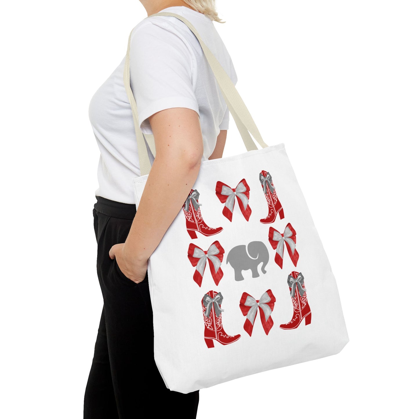 bama game day tote bag, tuscaloosa alabama gift, graduation gift, UA alumni, roll tide, rtr gift, bama fan gift, crimson tide gift, college student gift