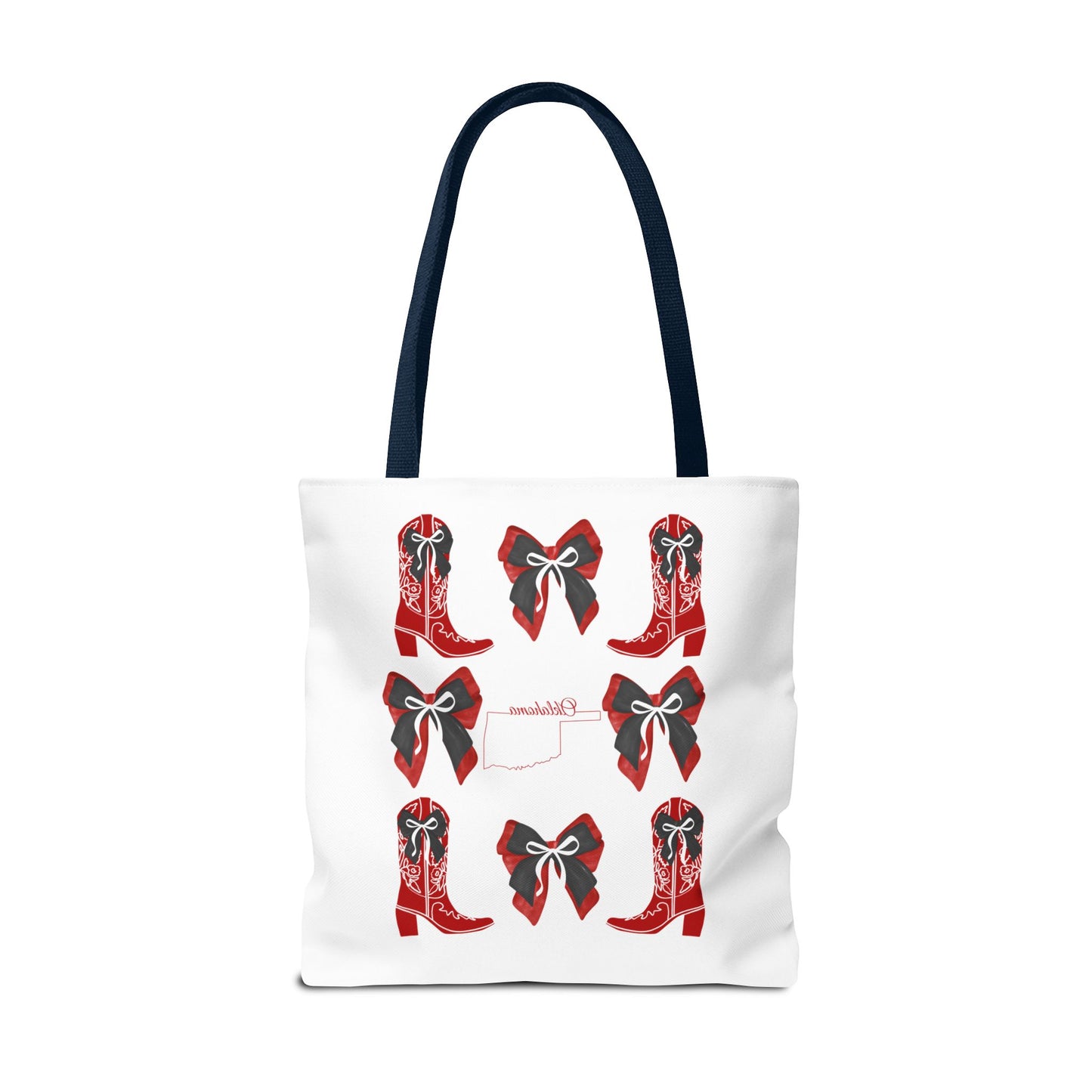 Tote Bag - Oklahoma Game Day Coquette Bow Design Fan Gift