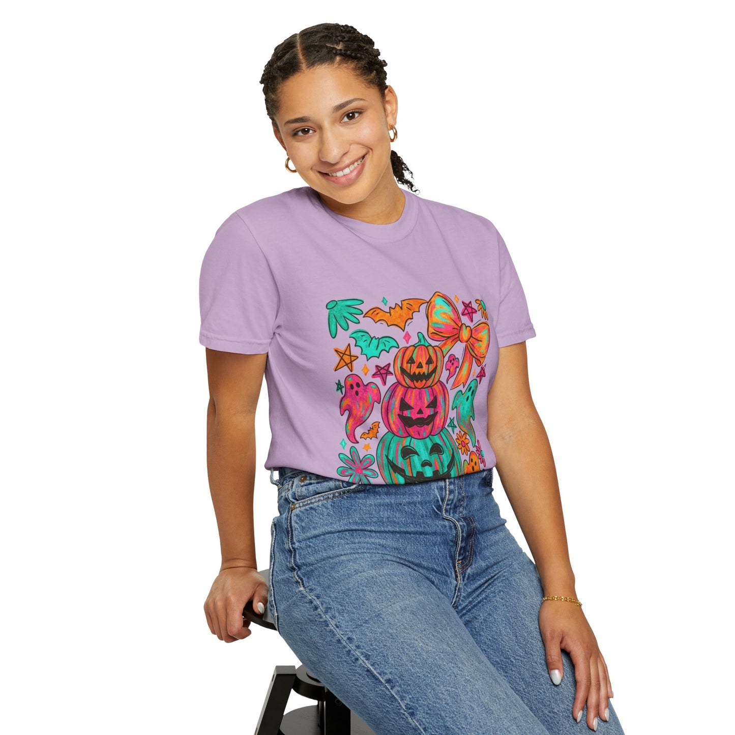Whimsical Halloween T-Shirt, Perfect for Fall Celebrations, Ghosts & Pumpkins Design, Unisex Tee, Festive Apparel, Halloween Costume