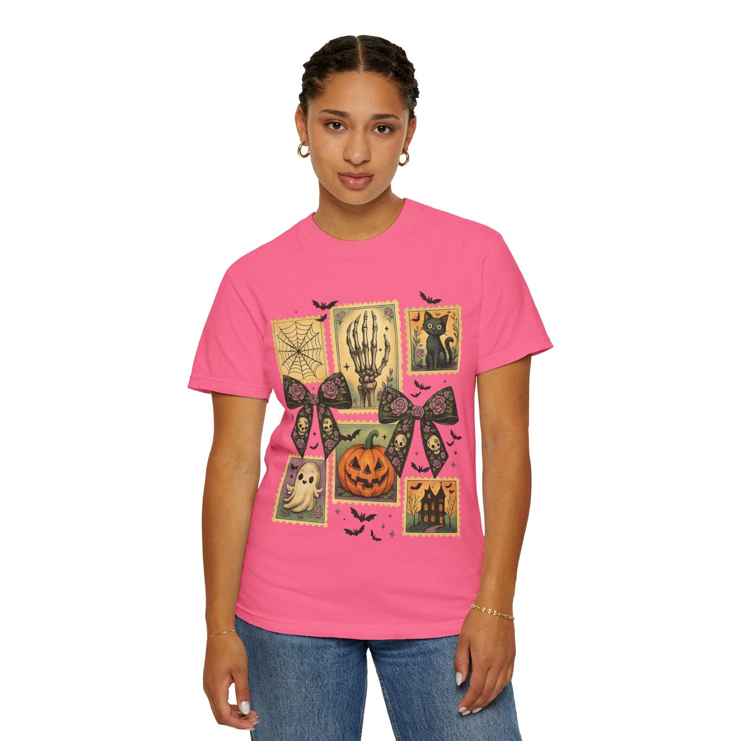 Halloween-Themed Unisex T-Shirt - Spooky Vibes for Fall Celebrations, Ghost Lovers Gift, Costume Party Essential, Cozy Autumn Tee