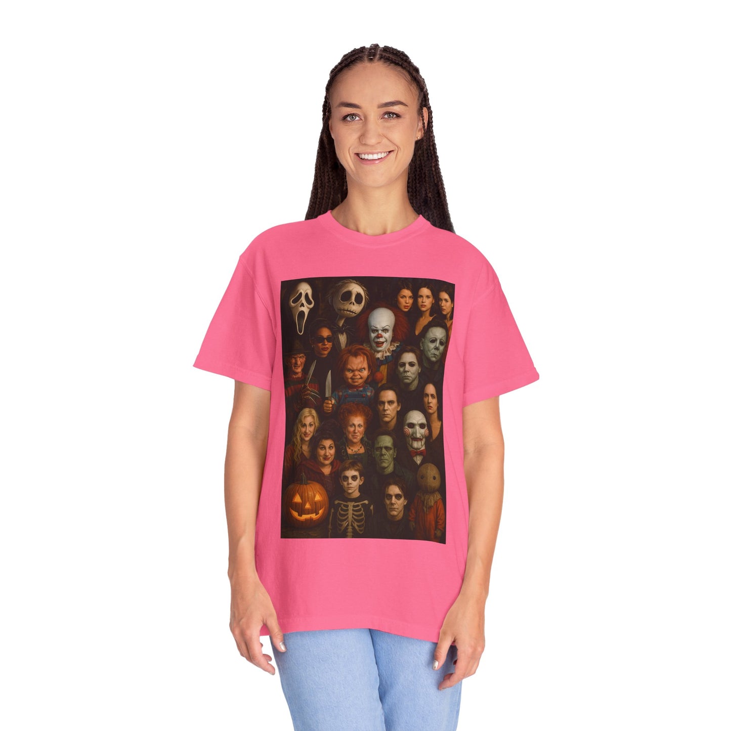 Spooky Halloween T-Shirt | Unisex Garment-Dyed Tee Featuring Iconic Horror Movie Characters, Perfect for Halloween Parties, Horror [...]