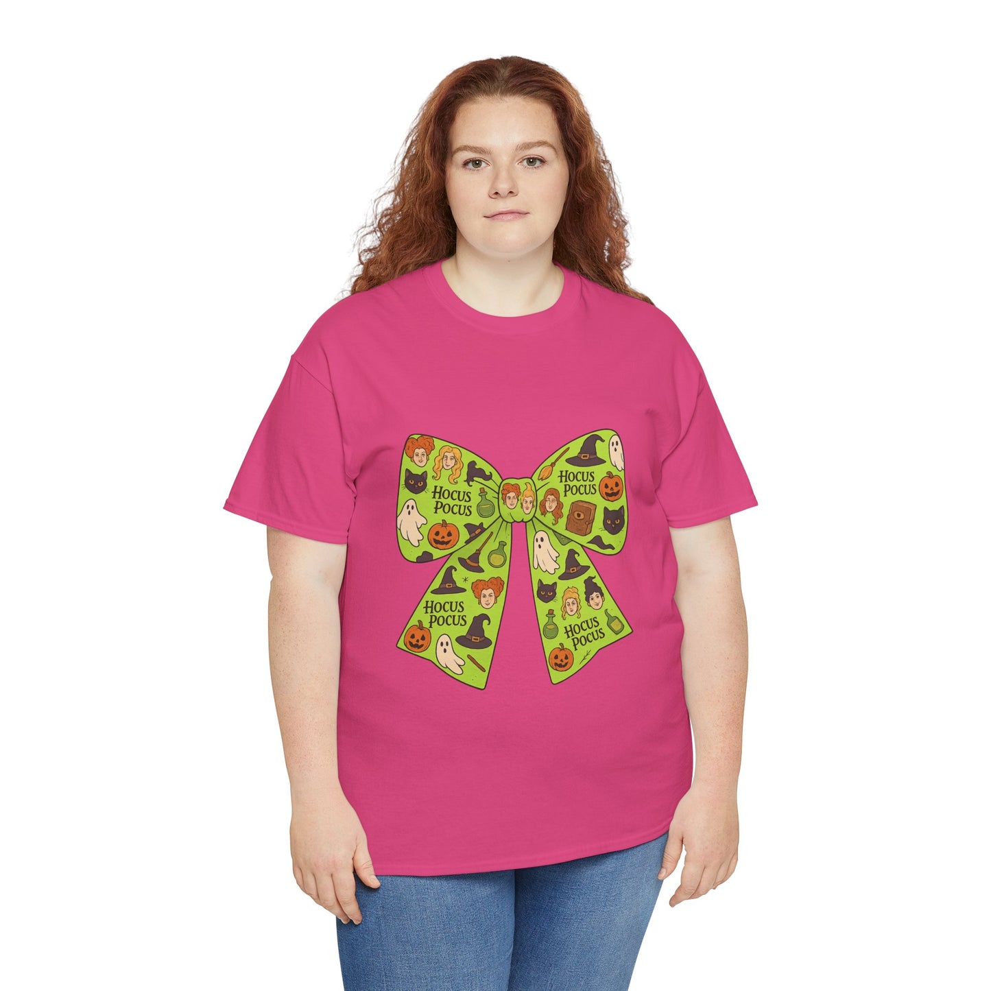 Halloween Graphic Tee, Spooky Season Unisex Shirt, Hocus Pocus Bow Tee, Autumn Style Shirt, Trick or Treat Apparel