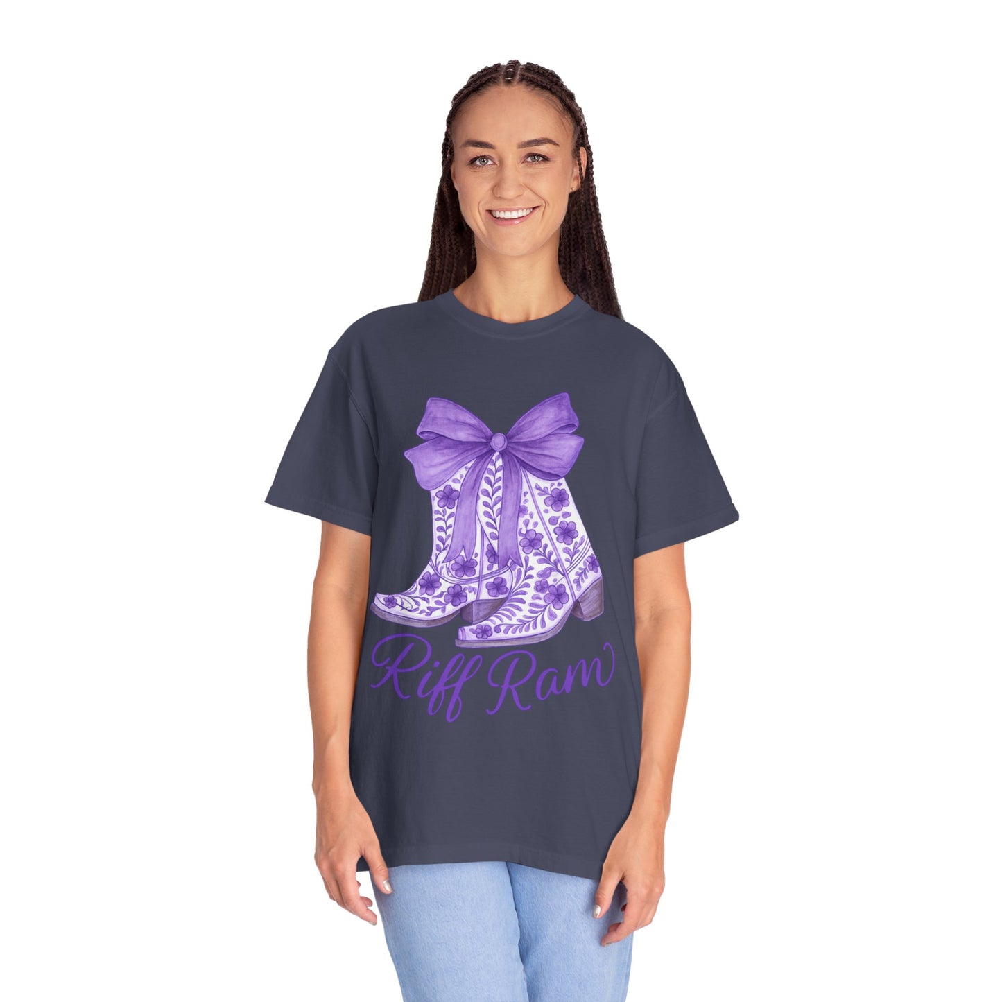 Purple Cowboy Boots T-Shirt | Western Style Tee, Festival Wear, Country Music Shirt, Gift for Horse Lovers, Casual Chic