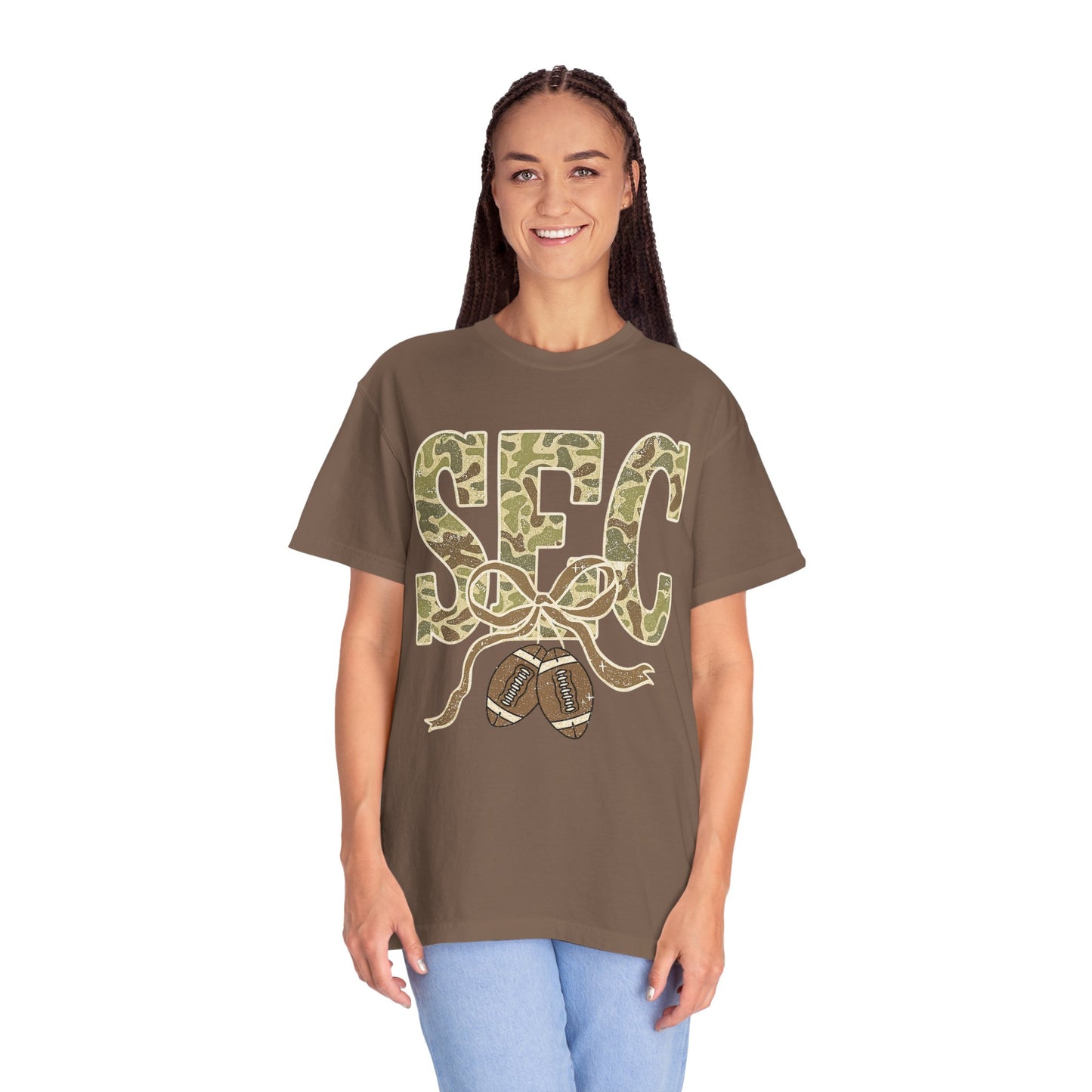 Camo Lettered Unisex T-Shirt - SEC Fan Gear - Gift for Him - Outdoor Wear