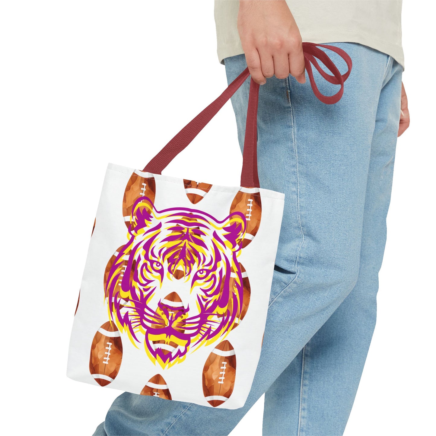 Vibrant Tiger Print Tote Bag - LSU Fans Gift