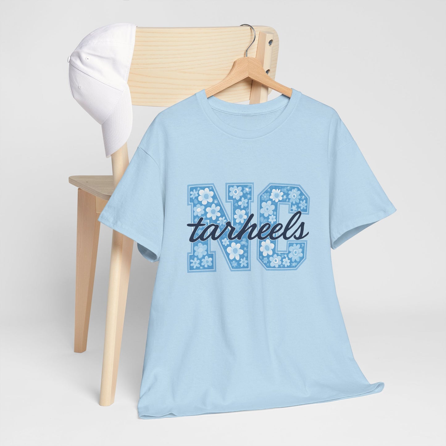North Carolina Tarheels Unisex Heavy Cotton Tee, College Spirit Wear, Men's and Women's Casual T-Shirt, School Pride Apparel, Gift for Fans